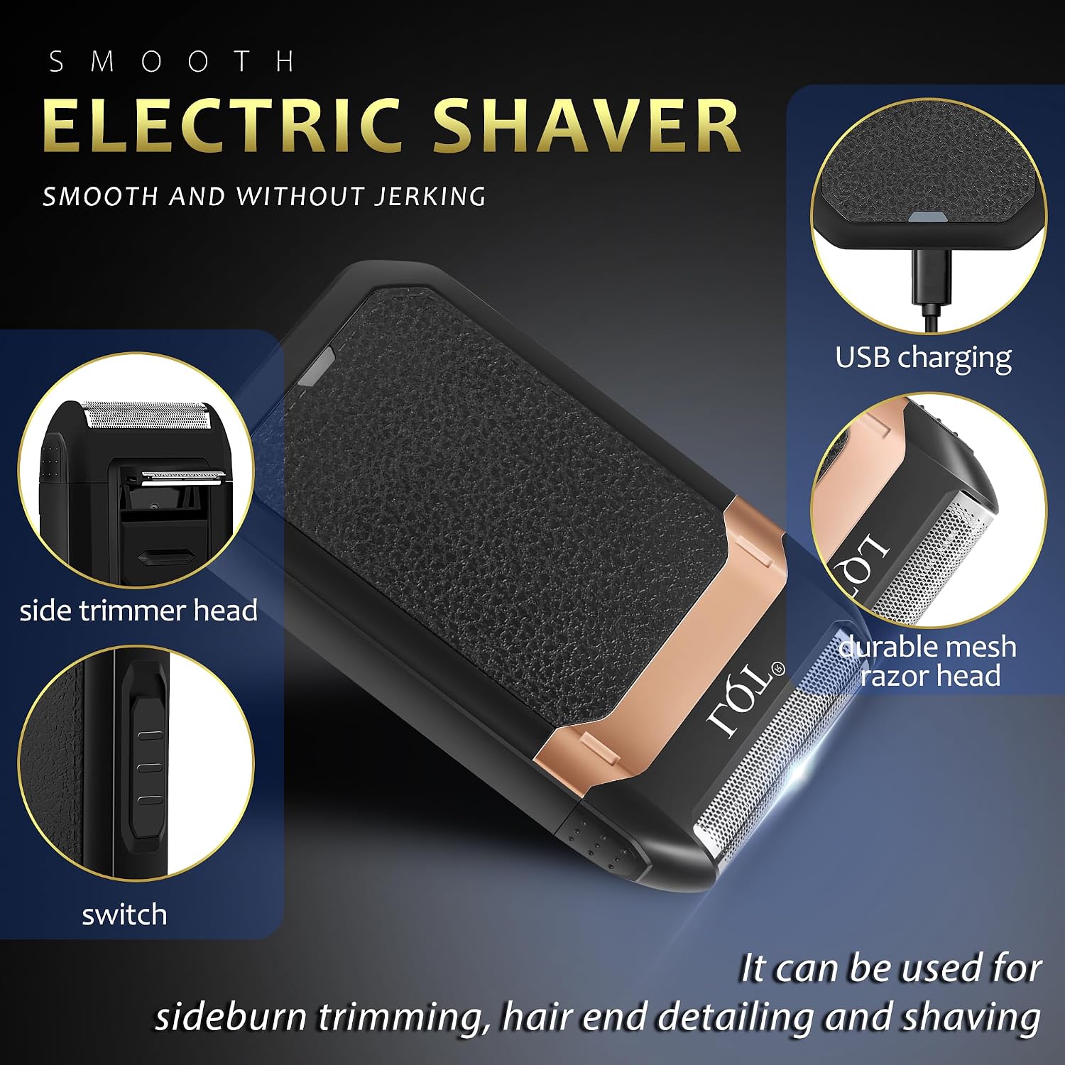 Detalle de LQT Men’s Hair Clippers Kit with LED Display (4-Piece Cordless Grooming Set)