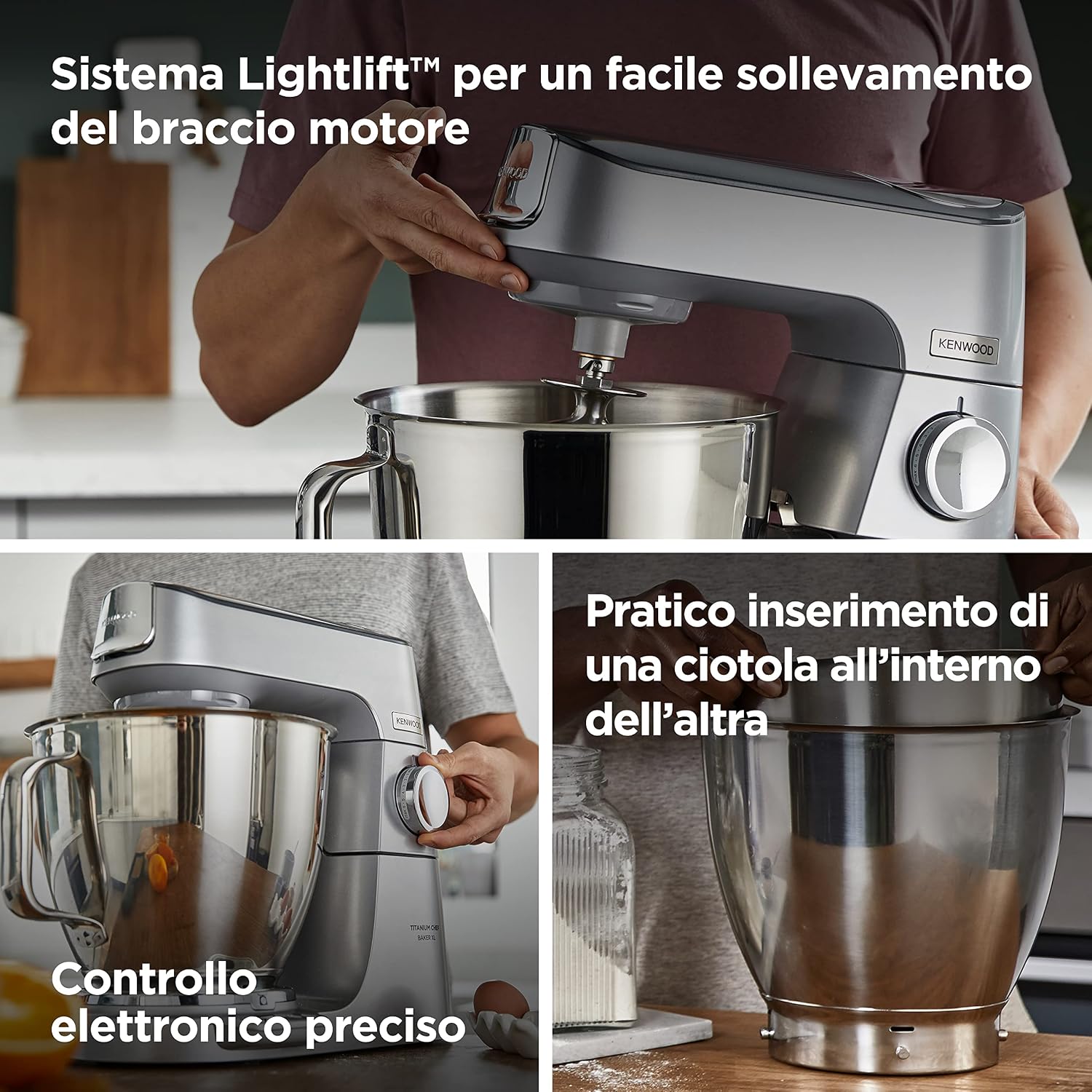 Thumbnail 3 de Kenwood Titanium Chef Baker XL KVL85.424SI: Chef multifunzione con bilancia integrata e doppia ciotola
