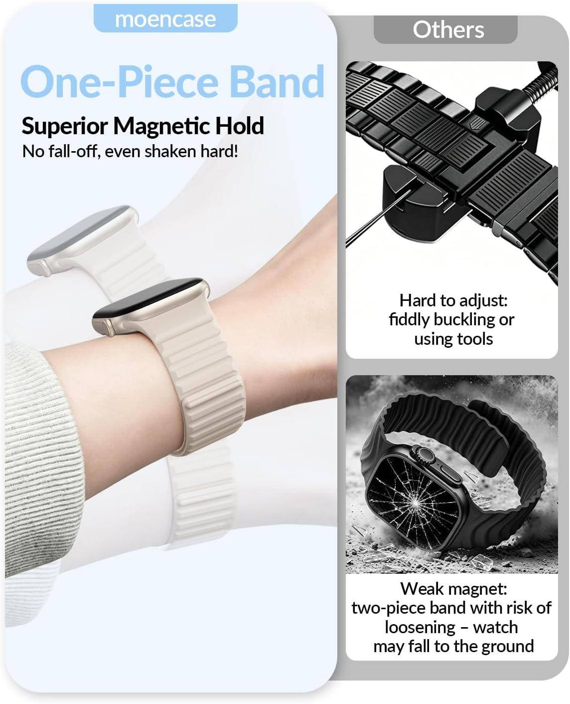 Thumbnail 2 de Patented Magnetic Sport Silicone Band for Apple Watch (40mm–49mm)