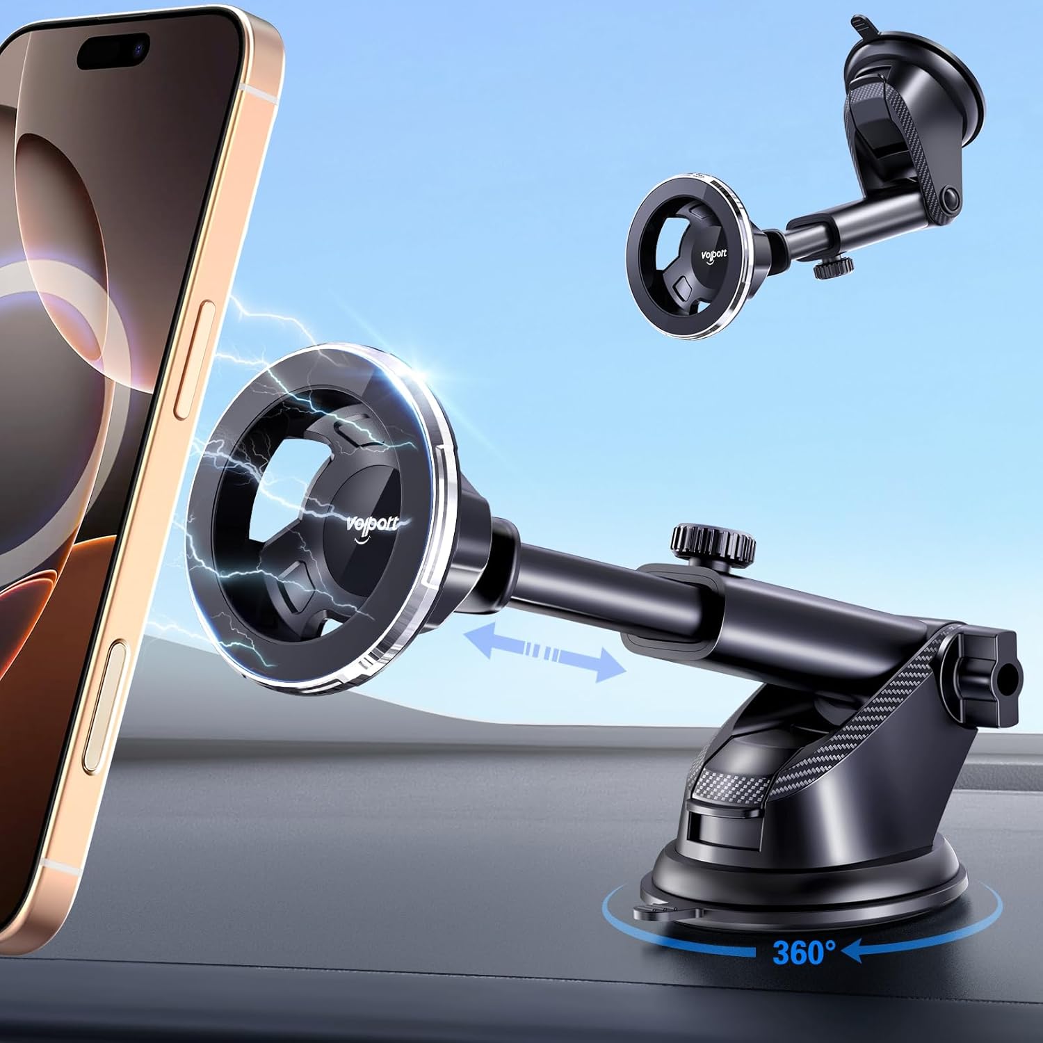 Detalle de volport MagSafe Car Mount for Dashboard & Windshield