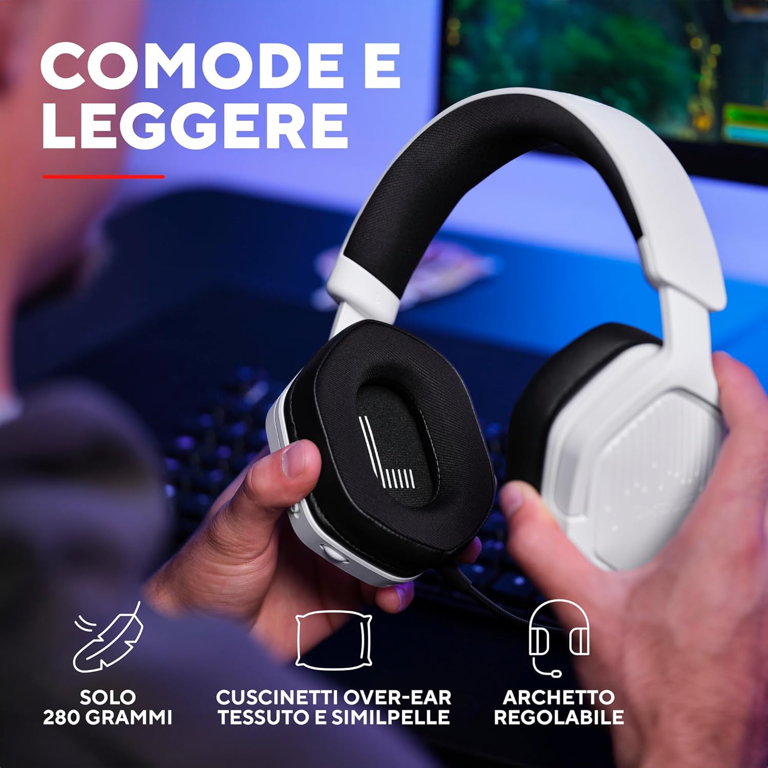 Thumbnail 6 de GXTrust 1493W Ravox: cuffie gaming wireless con Bluetooth e 2,4 GHz, driver da 50 mm e autonomia fino a 70 ore
