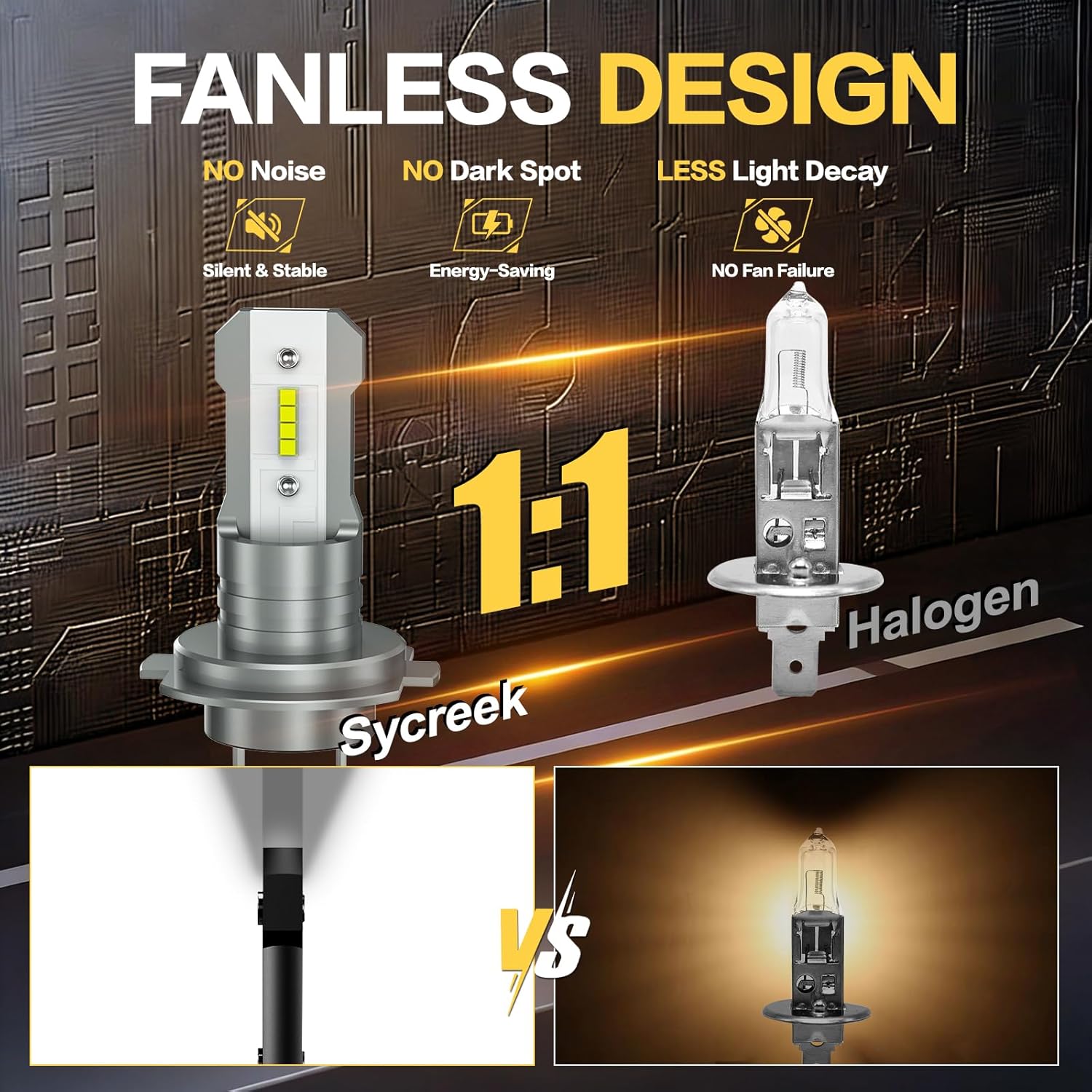 Thumbnail 3 de Sycreek Lampadina LED H7 30000LM 80W 6500K Plug & Play (H7)