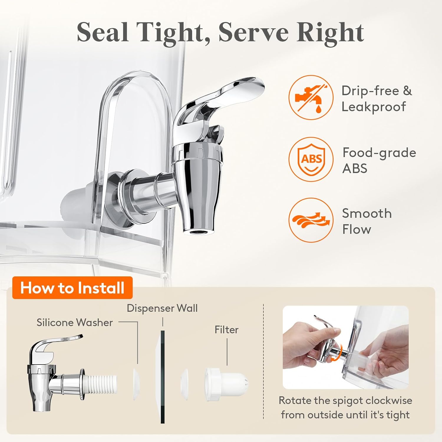 Thumbnail 6 de Lifewit 2 Gallon Drink Dispenser (2 Pack) with Spigot, Stand & Ice Core, BPA-Free