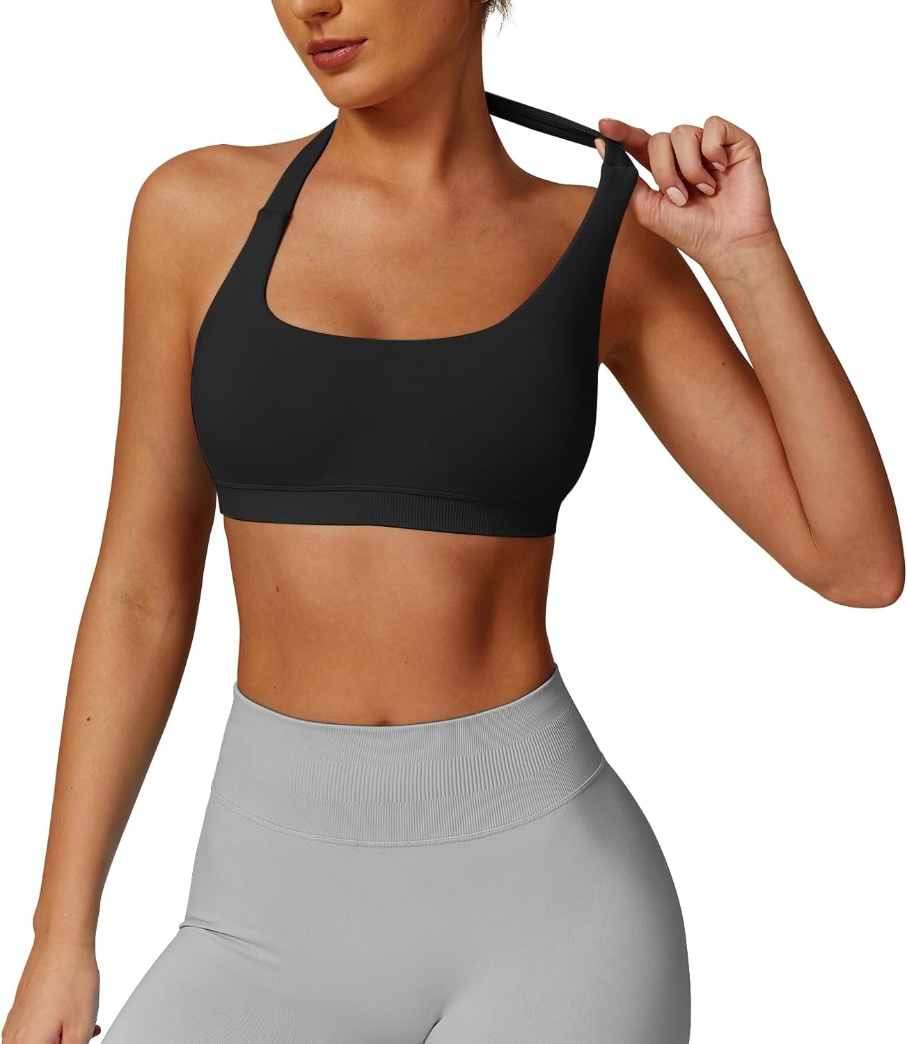 Thumbnail 1 de JN JANPRINT Halter-Neck Sports Bra with Padding and Open Back