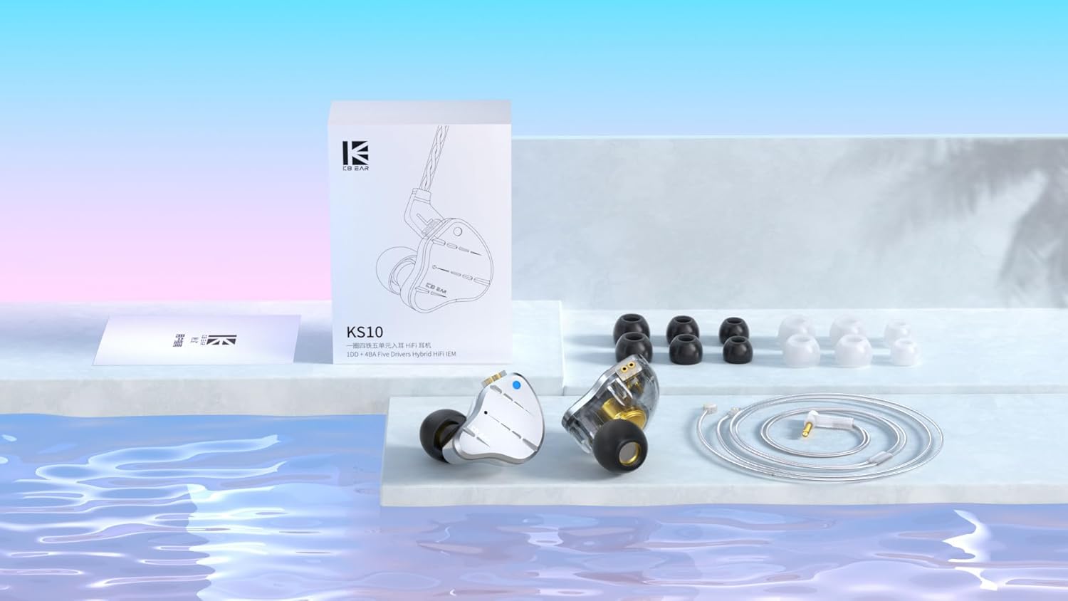 Thumbnail 6 de Yinyoo KBEAR KS10 IEM – Hochauflösendes Monitorsystem mit 1DD + 4BA