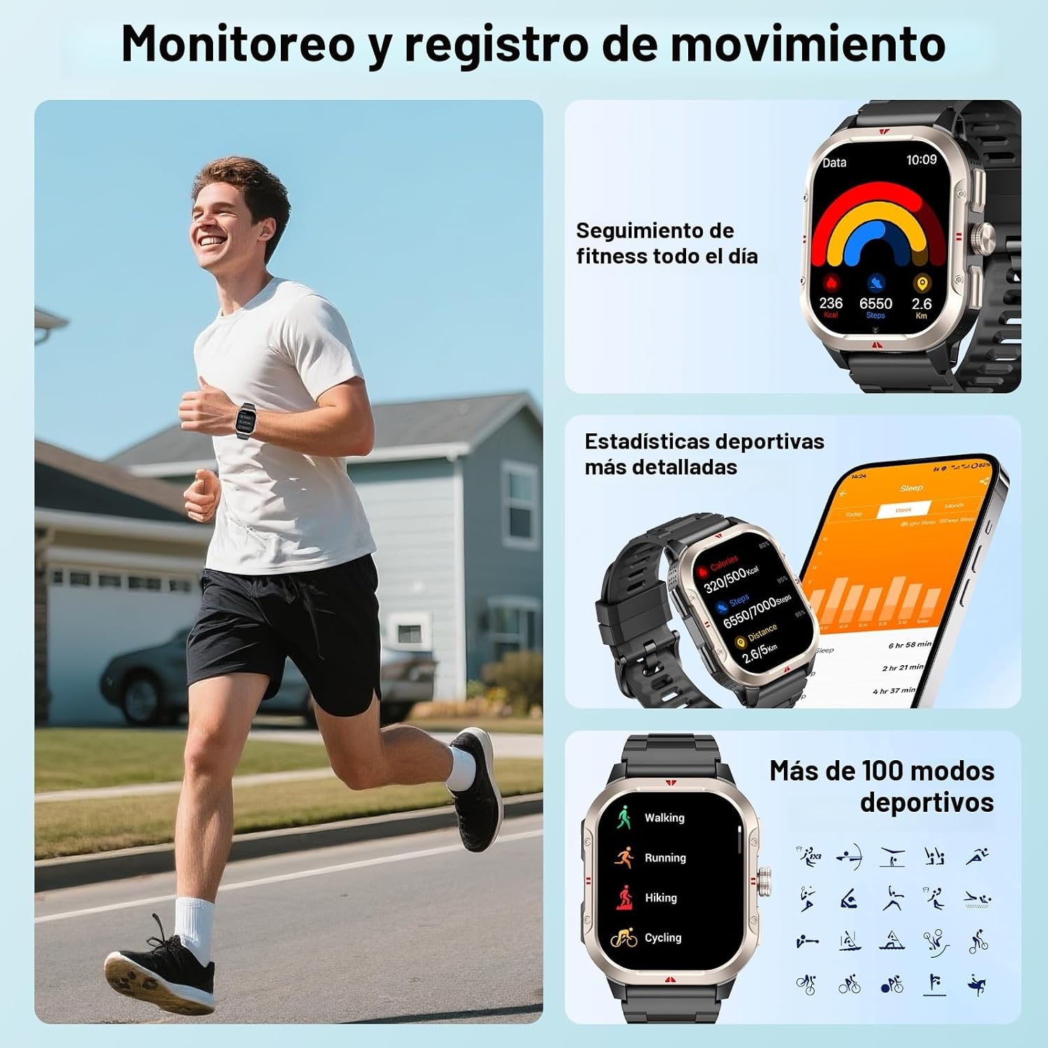 Thumbnail 4 de Jugeman Reloj Inteligente Hombre con GPS, 2.06'' Smartwatch y Fitness Tracker