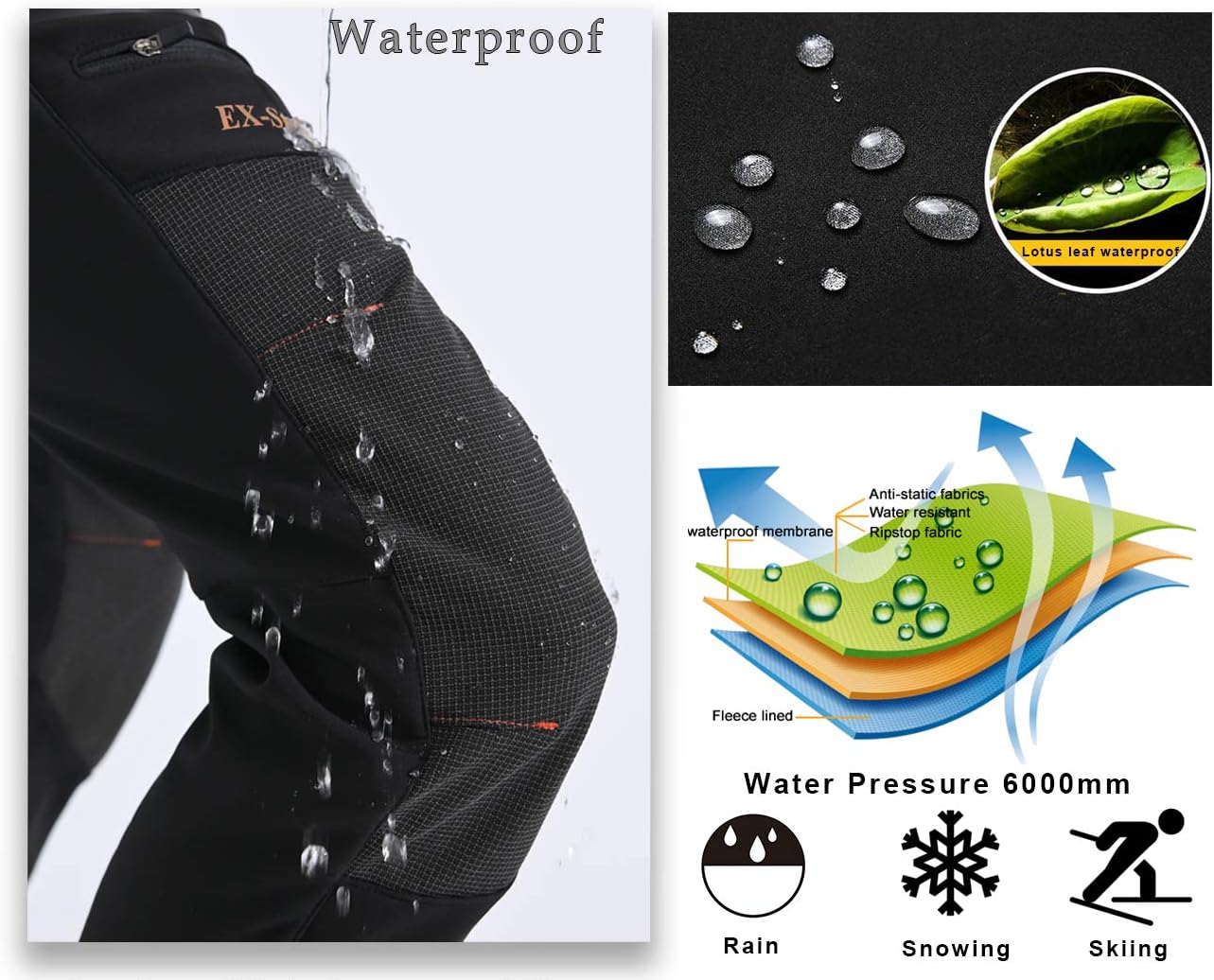 Thumbnail 3 de Postropaky Women's Softshell Ski Pants, Waterproof