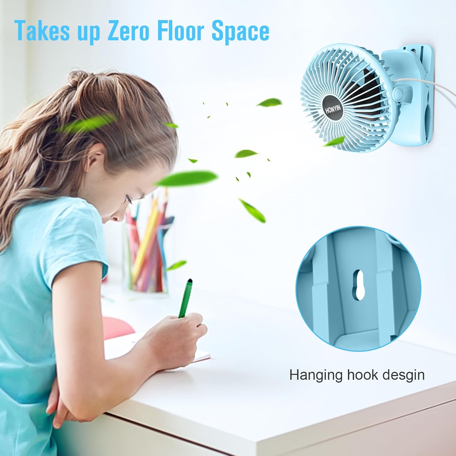 Thumbnail 3 de HONYIN Mini USB Clip Fan review: compact 2-in-1 clip and desk fan with 720° rotation