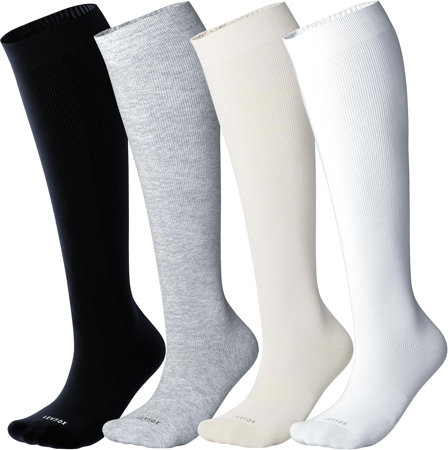 Detalle de LEVSOX Bamboo Visco Compression Socks for Pregnant Women, 20-30 mmHg Knee-High