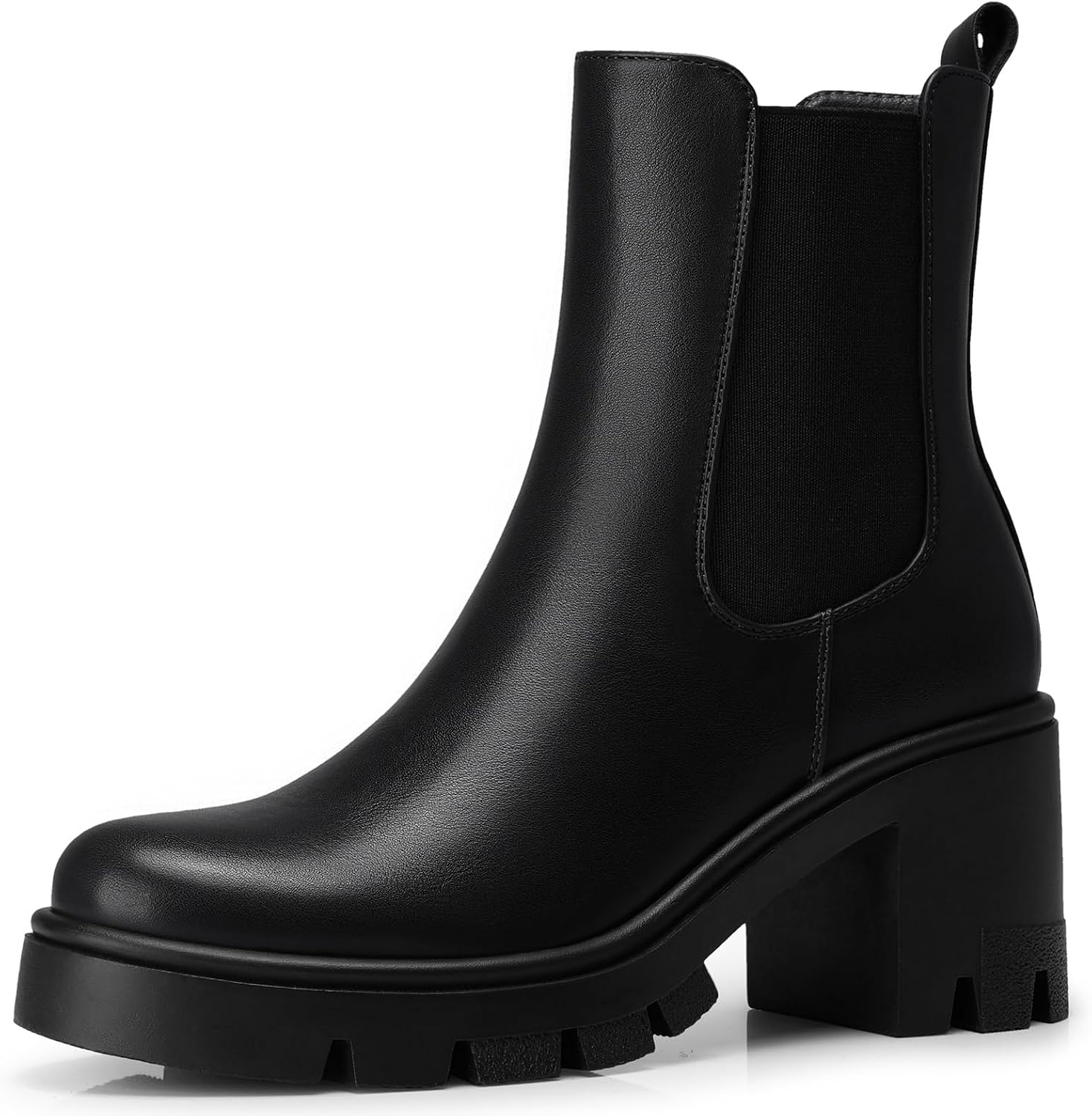 Detalle de CELLENZ Women's Chelsea Ankle Boots, 2.9-Inch Platform and Chunky Heel