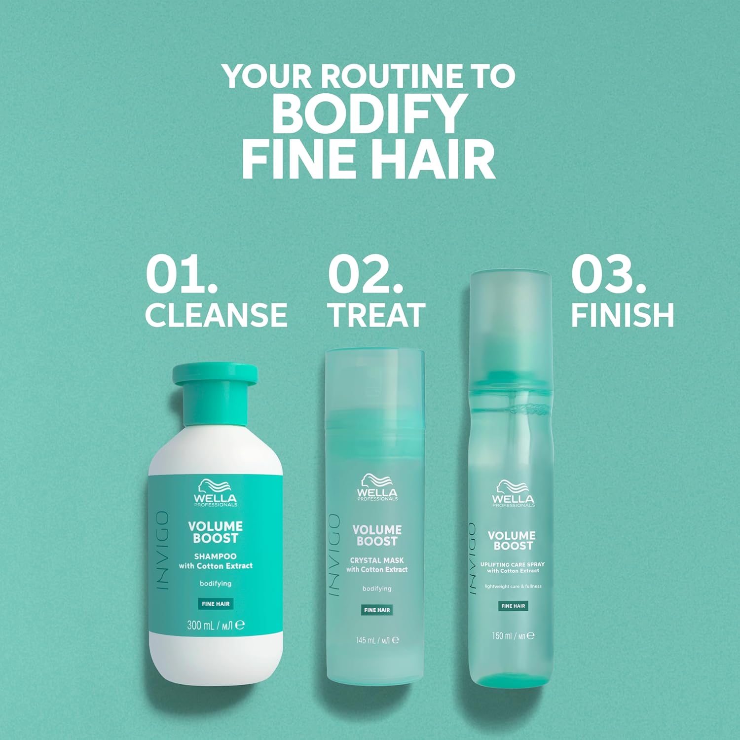 Thumbnail 5 de Wella Professionals INVIGO Volume Boost Bodifying Volumising Shampoo for Normal to Fine Hair