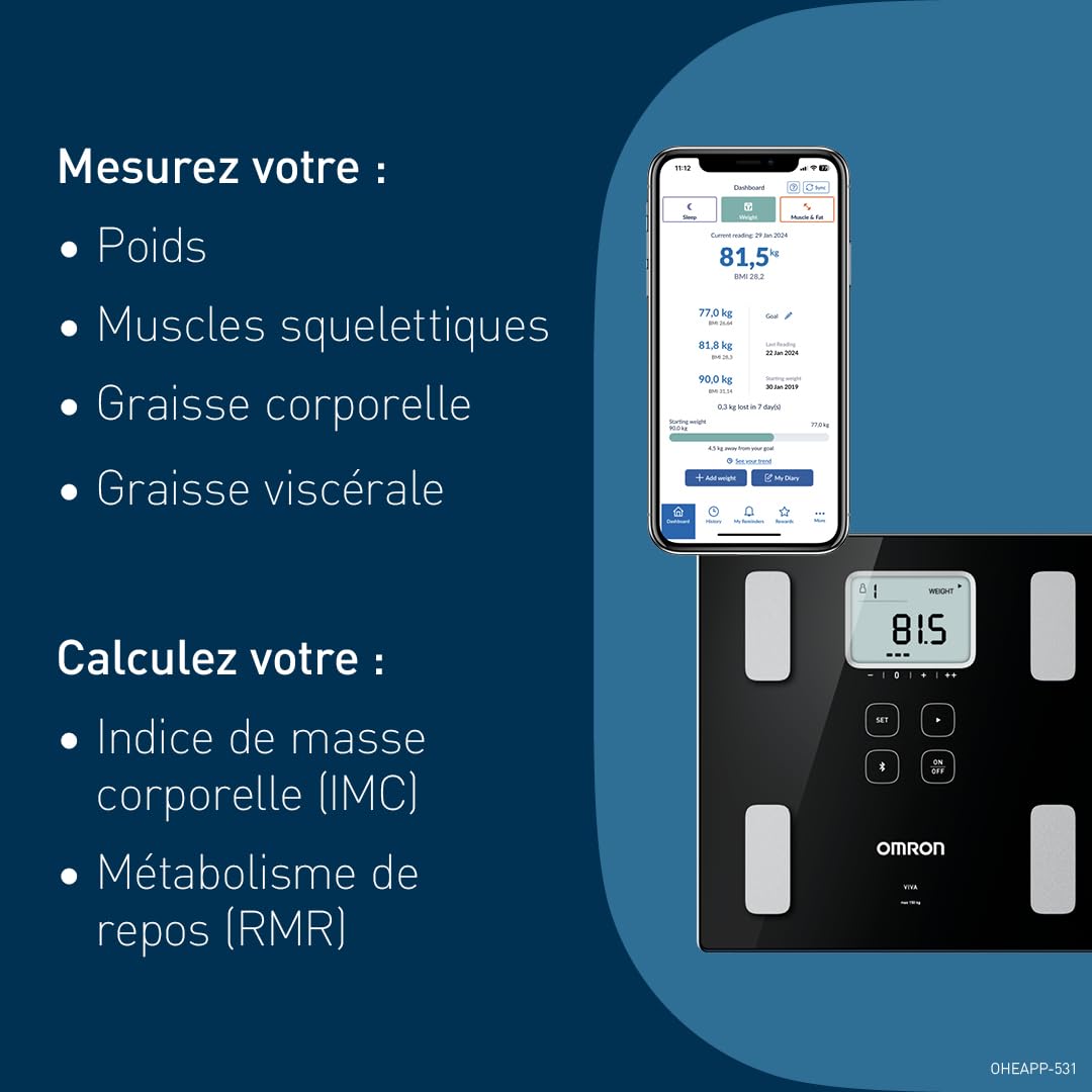 Thumbnail 3 de OMRON VIVA Balance connectée 4 utilisateurs