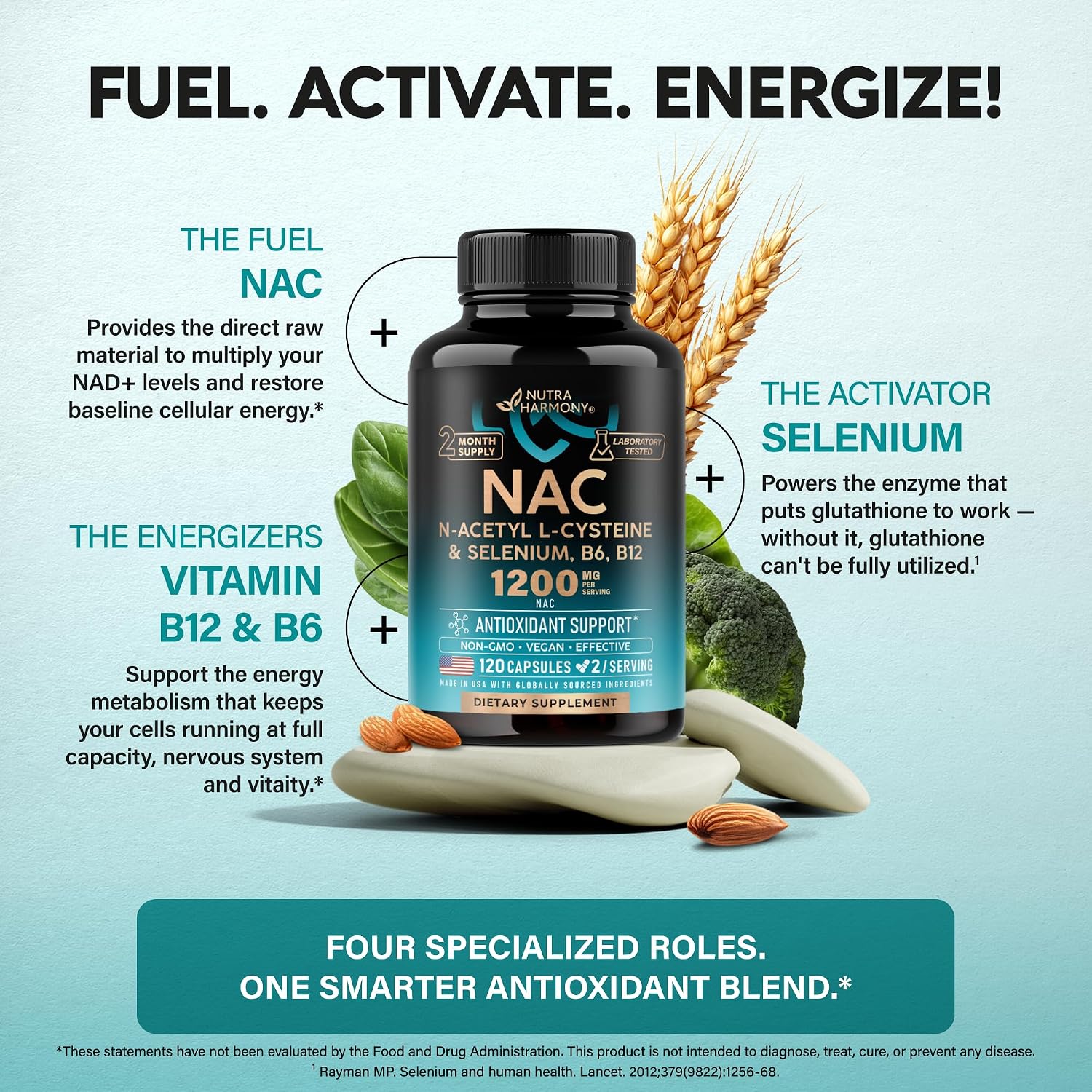 Detalle 2 de NUTRAHARMONY NAC Supplement 120 Capsules