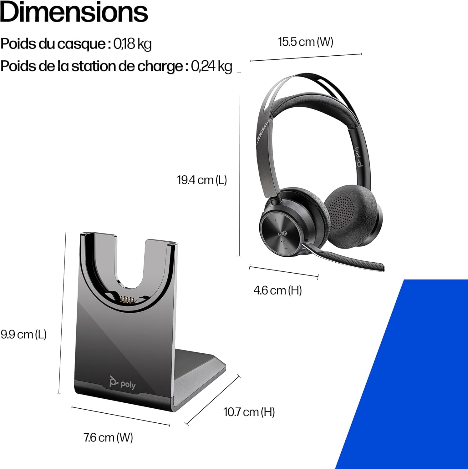 Thumbnail 5 de Poly Voyager Focus 2 UC sans fil