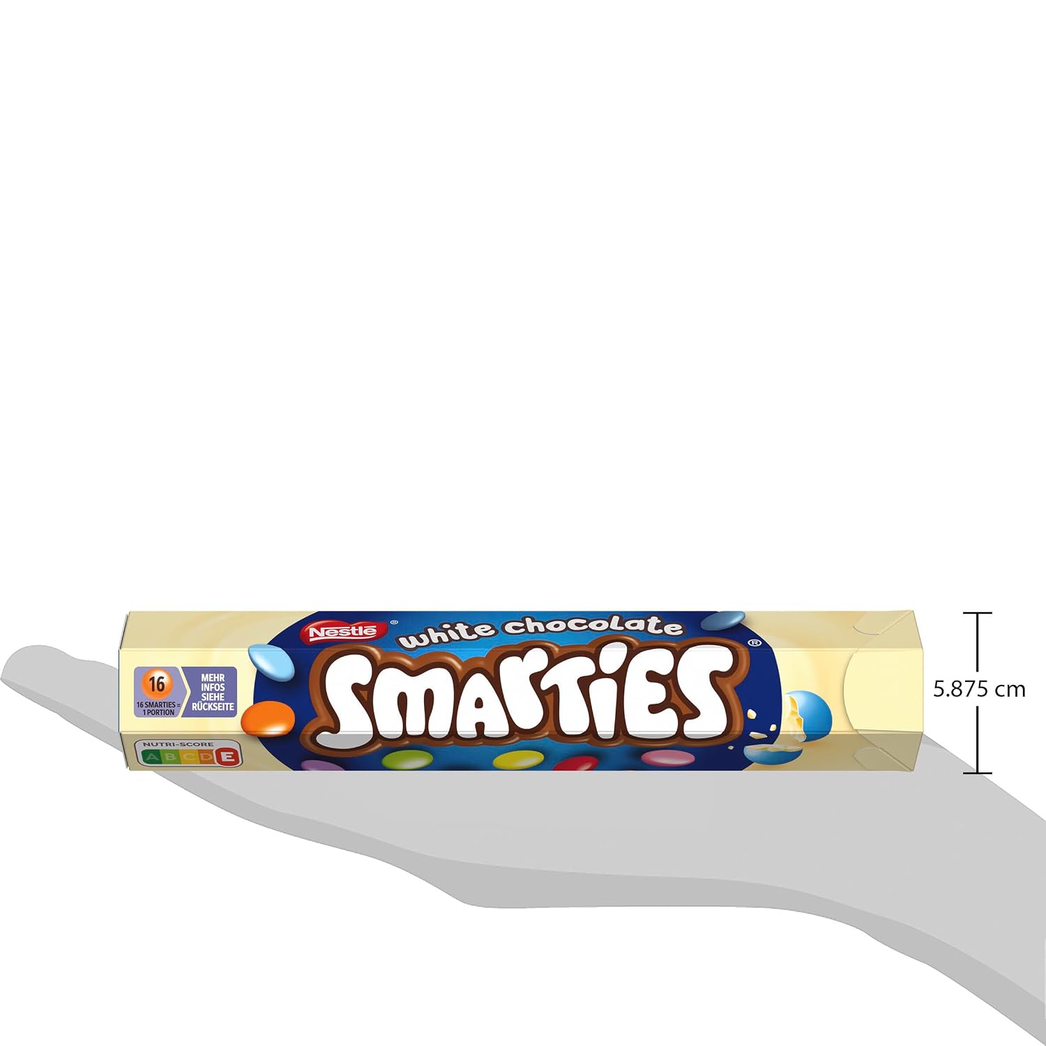 Detalle de Smarties Riesenrolle mit weißer Schokolade – Hexagonrolle im 20er Pack (20 x 120 g)