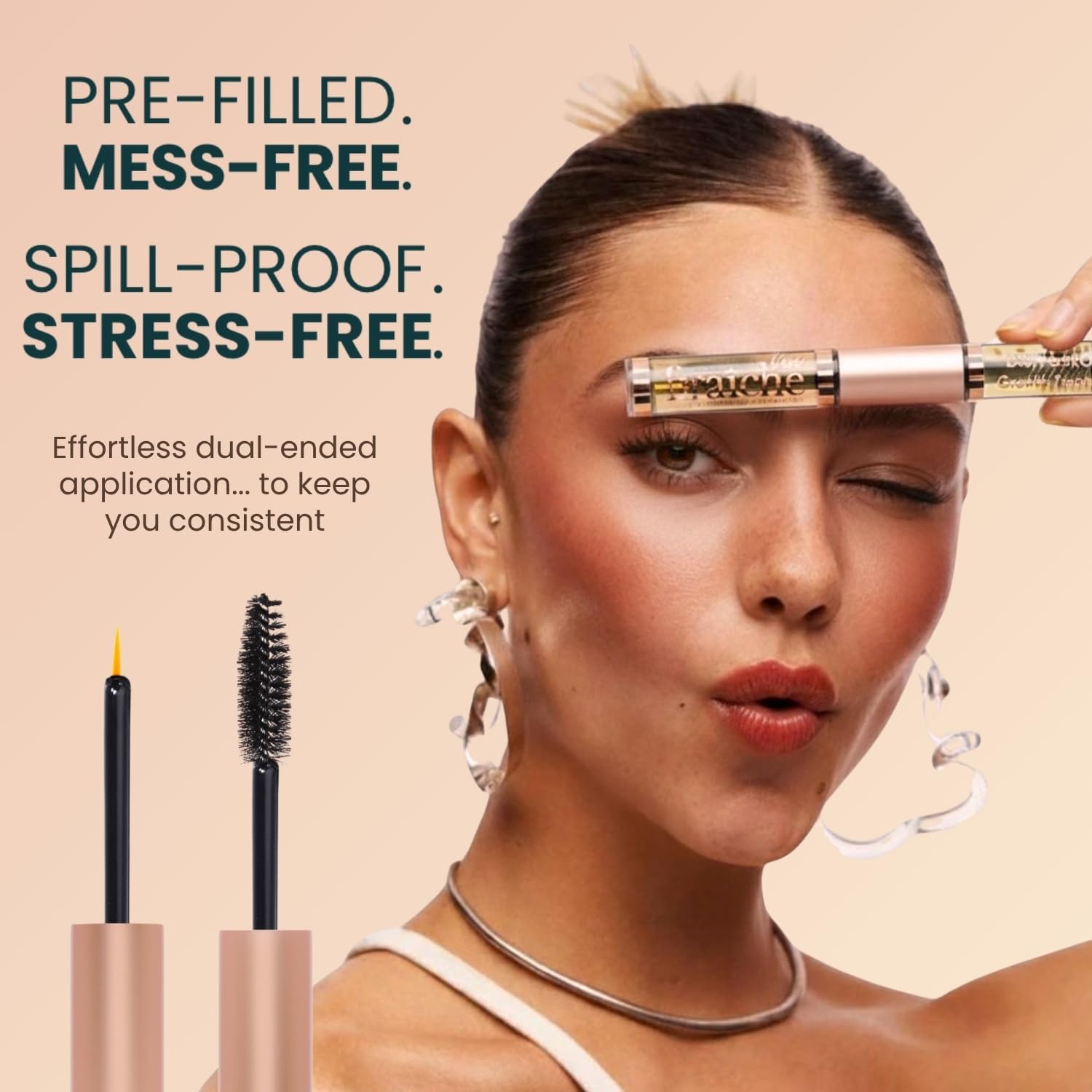 Thumbnail 3 de Live Fraiche Organic Castor Oil Lash Serum for Hair Growth (2oz glass bottle + filled mascara tube)