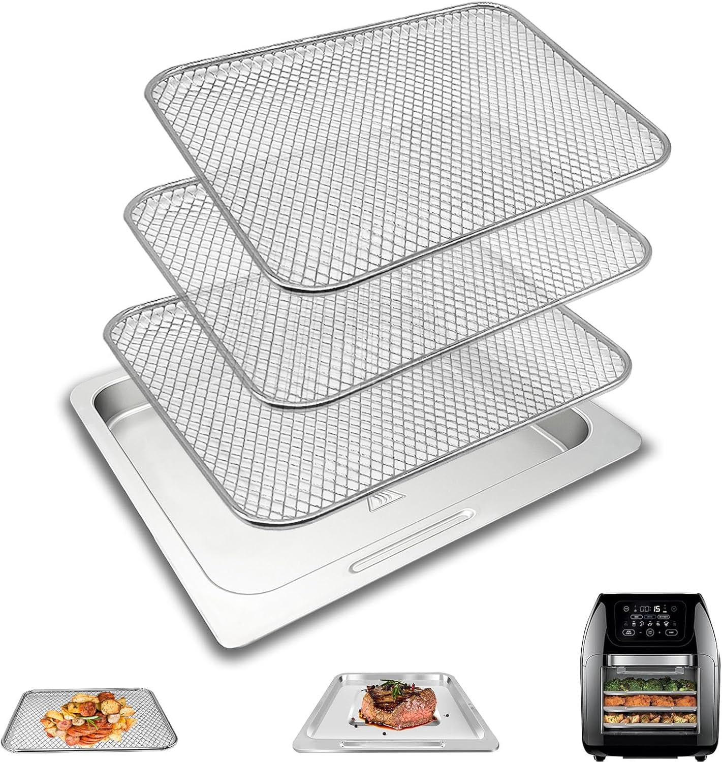 GCQFZ Air Fryer Accessory Rack 9.3 × 8.6 in
