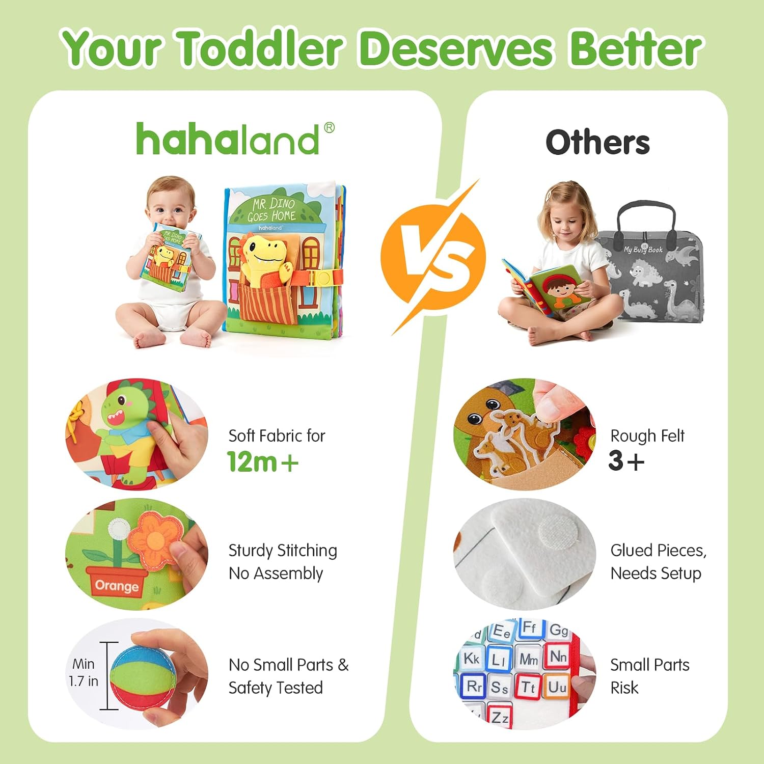 Thumbnail 5 de Hahaland Dinosaur Busy Book for Toddlers 1+ Year Old