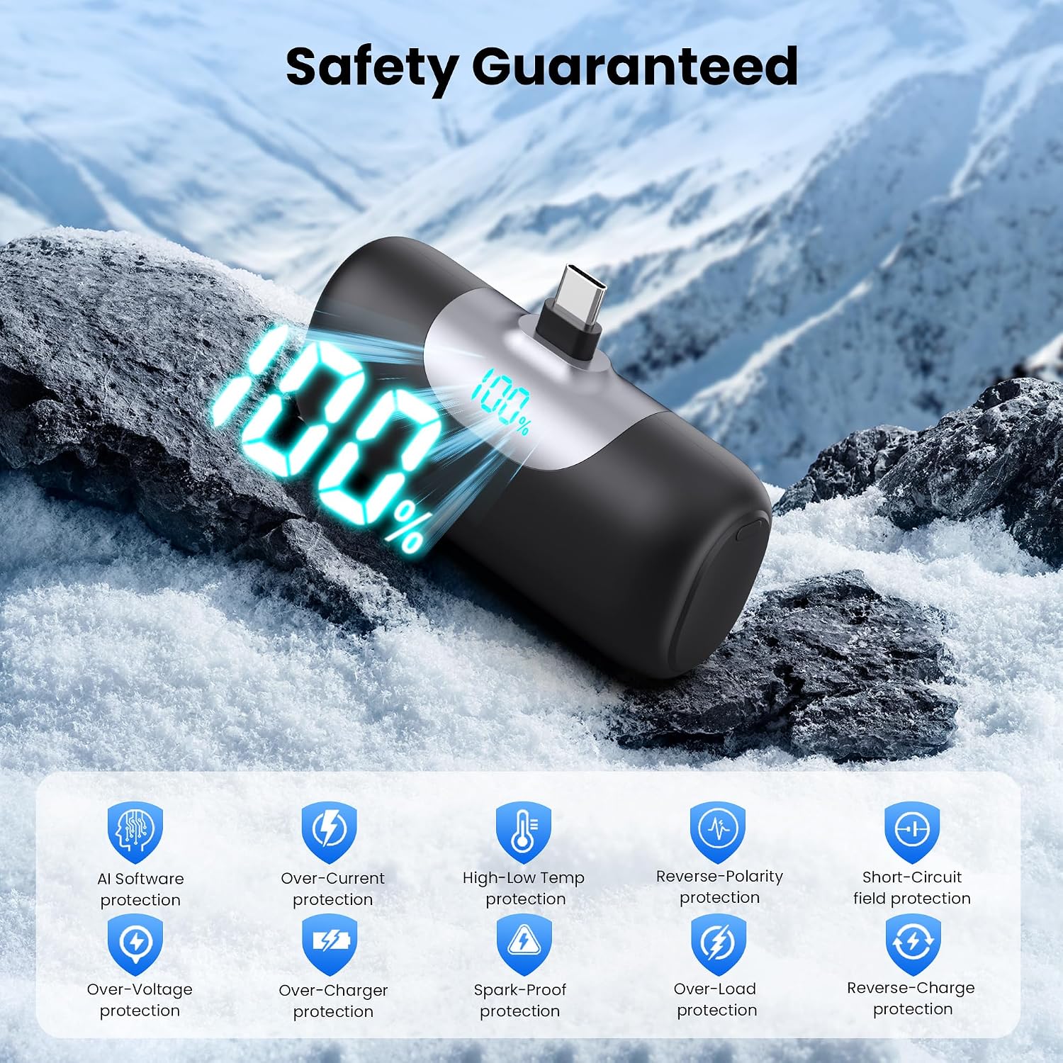 Detalle 2 de APHUWJ BY1 2-Pack USB-C Portable Chargers, 6000mAh with LCD Display