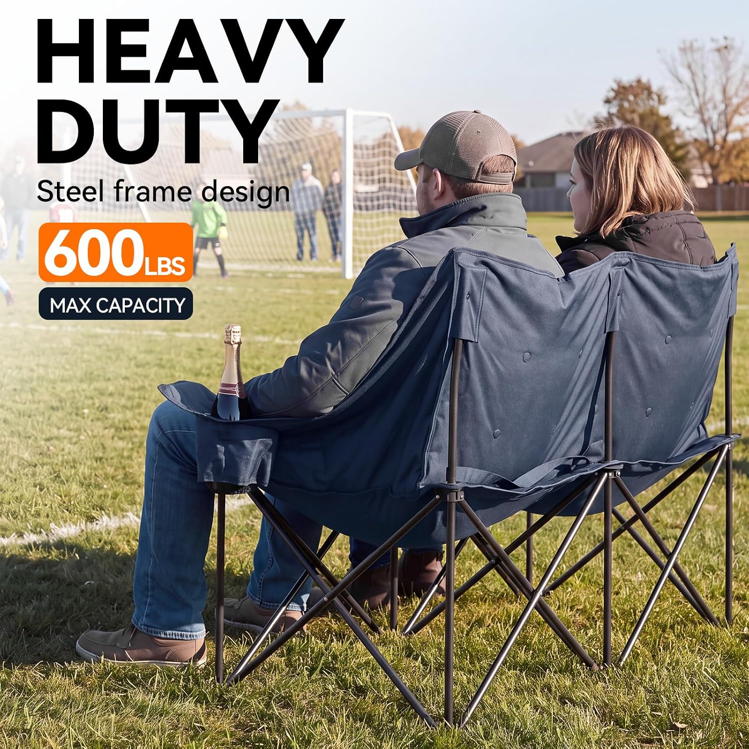 Thumbnail 5 de Huskfirm Heated Double Camping Chair, Blue, 3 Heat Settings