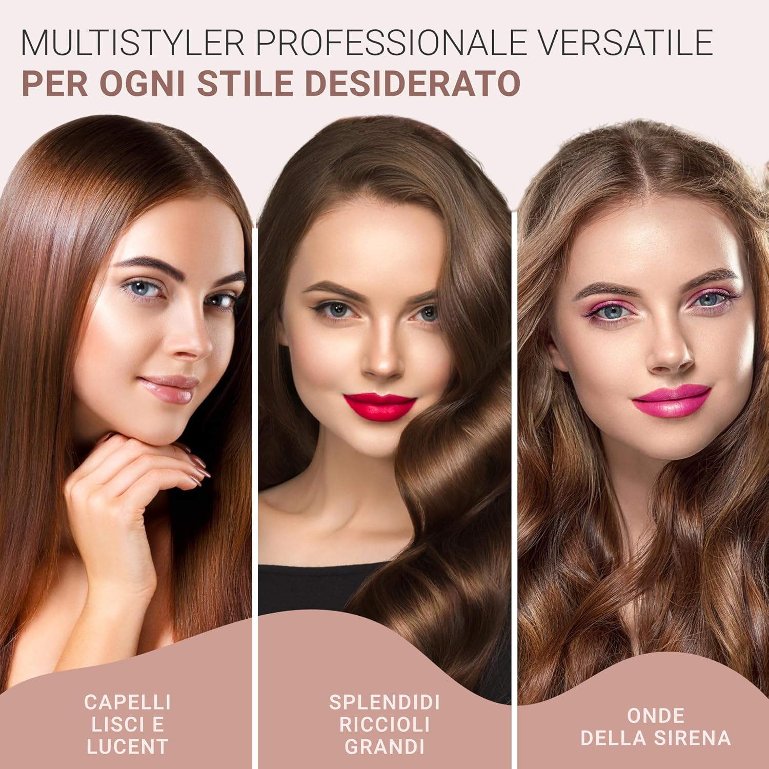 Detalle de Golden Curl Piastra per Capelli Golden Curl 2 in 1 (liscia e crea onde) con tecnologia ionica e titanio