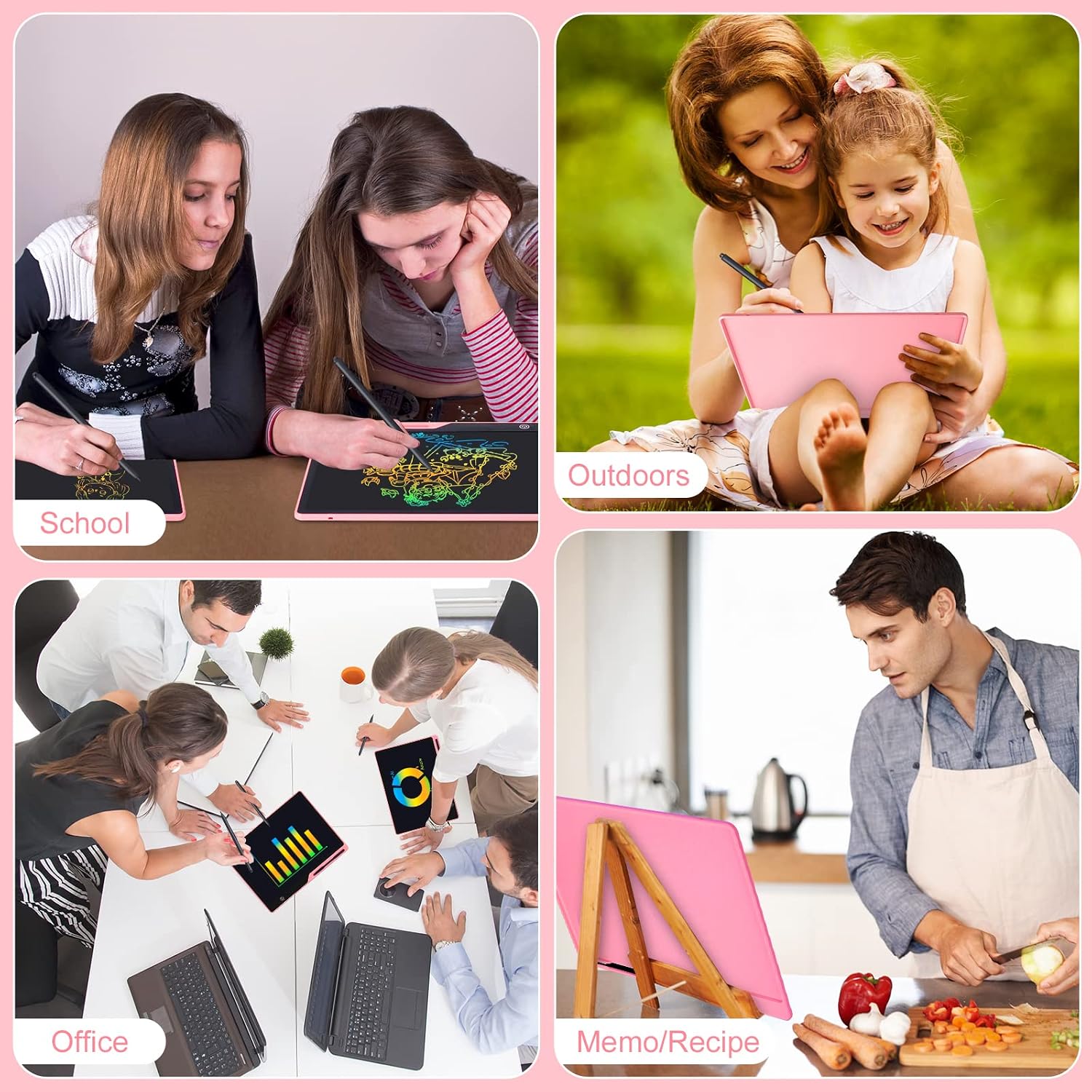 Thumbnail 5 de LCD Writing Tablet 16 Inch Colourful Screen – Doodle Board for Kids (Pink)