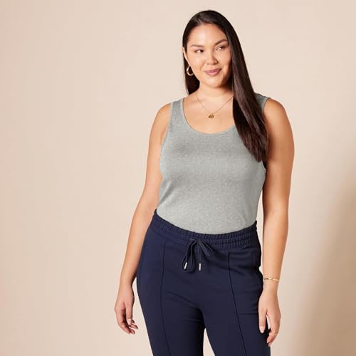 Thumbnail 6 de Amazon Essentials Débardeur Coupe Ajustée Femme, Lot de 2, Gris Clair Chiné – S