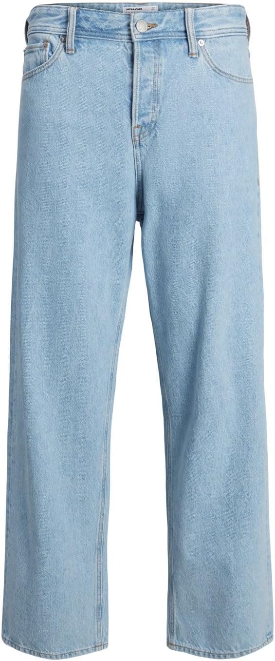 Detalle de JACK & JONES JJIALEX JJ ORIGINAL SBD 755 LN Baggy Fit Jeans – Hohe Taille, Knopfleiste