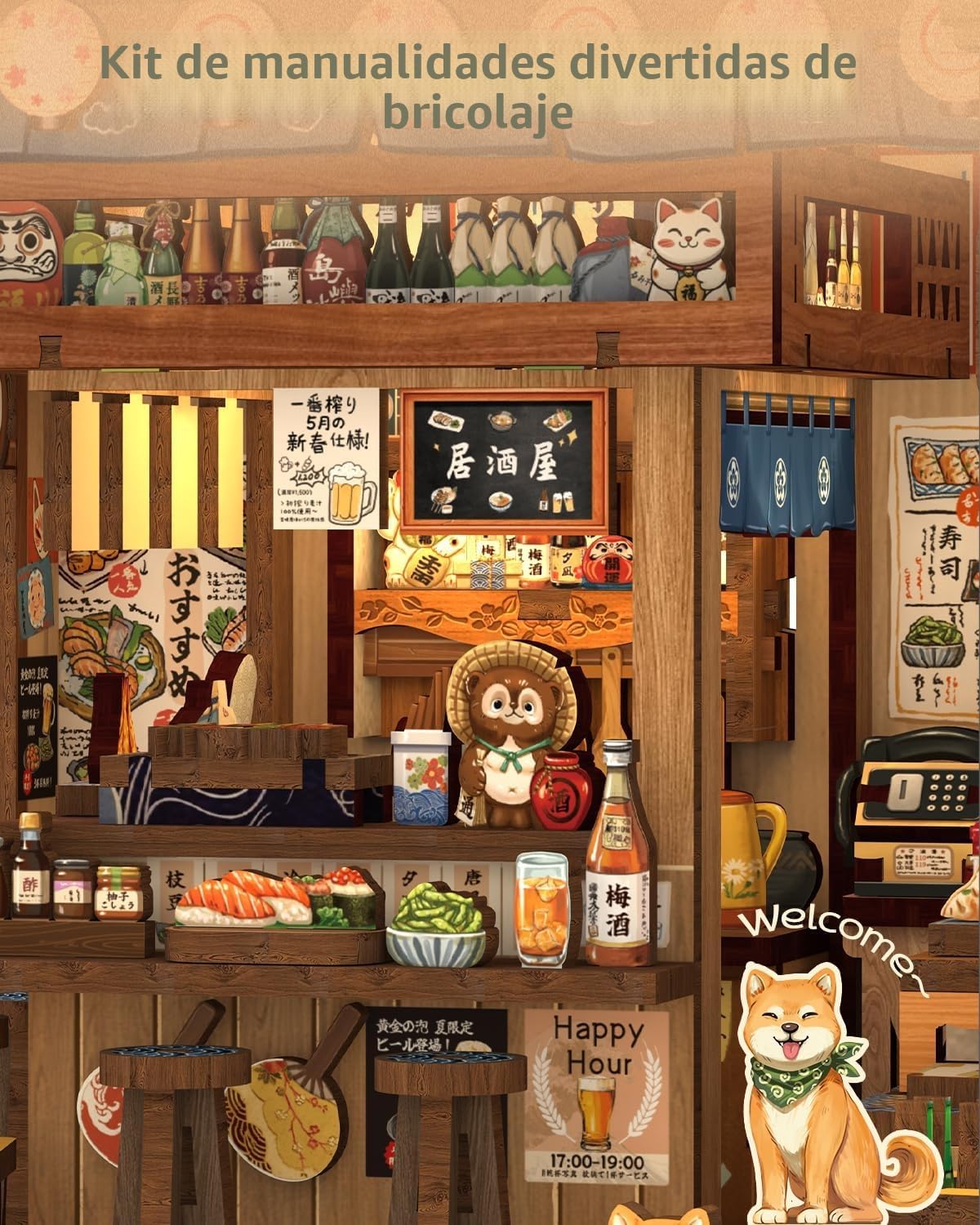 Thumbnail 5 de CUTEBEE Book Nook Kit Izakaya japonesa 3D