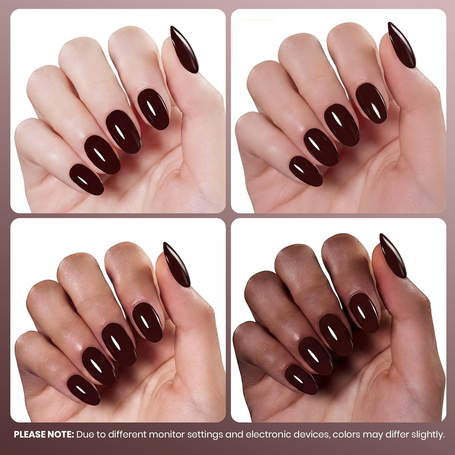 Thumbnail 6 de Beetles Brownie Velvet Dark Brown Gel Nail Polish, 15 mL, LED-Cured