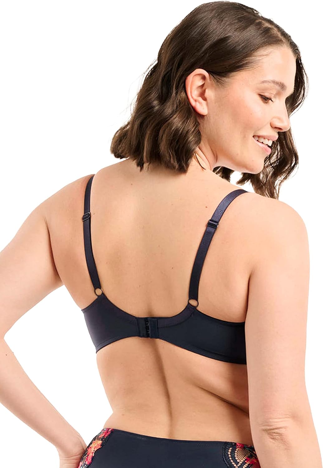 Detalle de Sans Complexe soutien-gorge emboîtant Elise Fantaisy imprimé fleurs bleu marine
