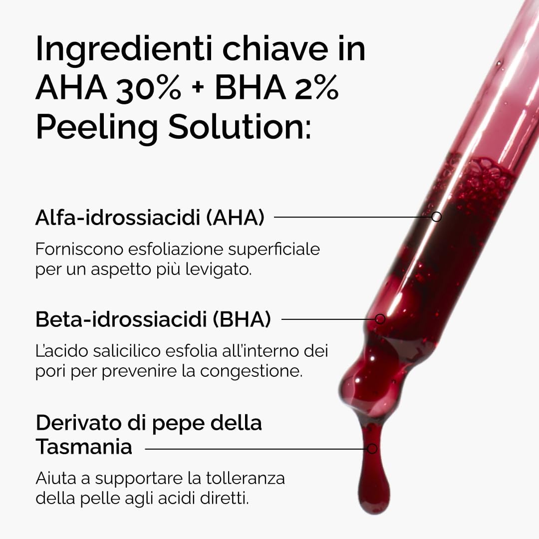 Detalle de The Ordinary AHA 30% + BHA 2% Peeling Solution: Esfoliazione avanzata per una pelle luminosa