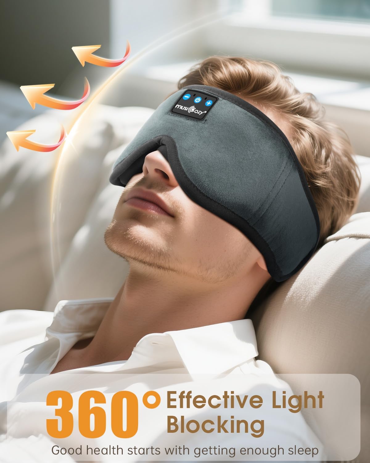 Detalle 2 de MUSICOZY 3D Bluetooth Sleep Mask Headphones 16H
