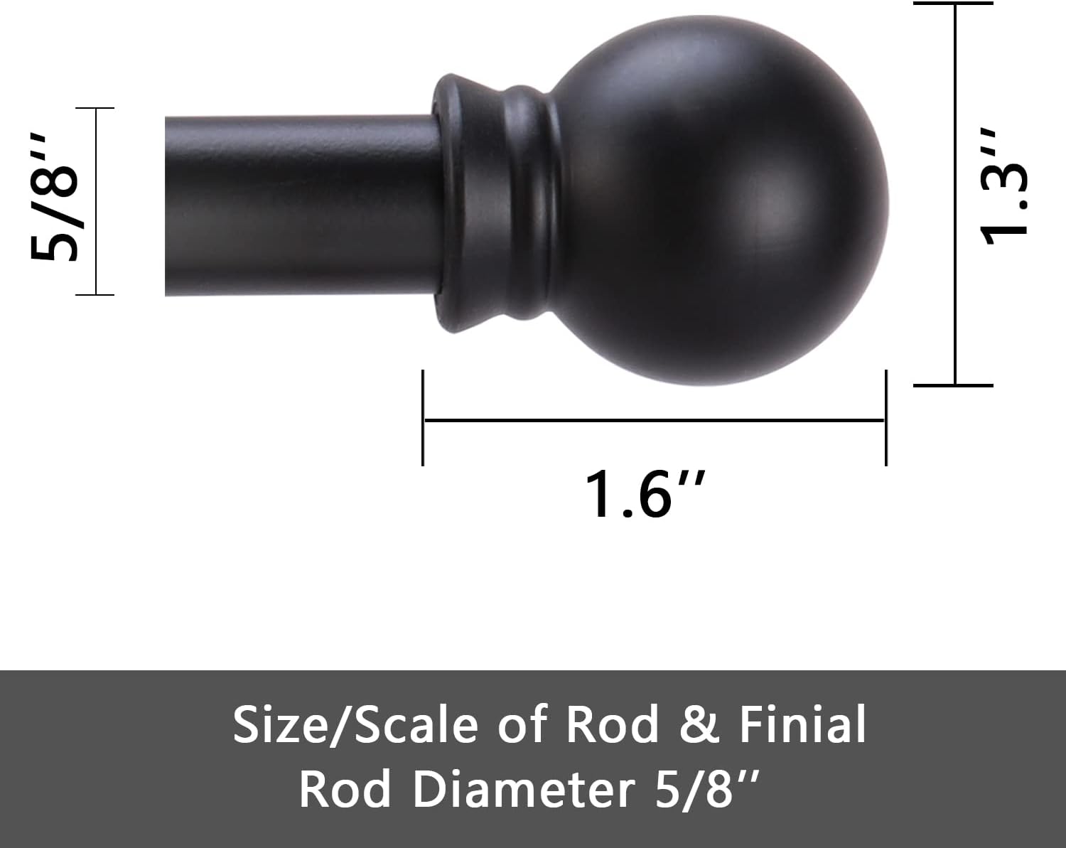 Thumbnail 4 de GXOACKJ 32-48 inch Curtain Rod Set, 5/8 in ๐ช