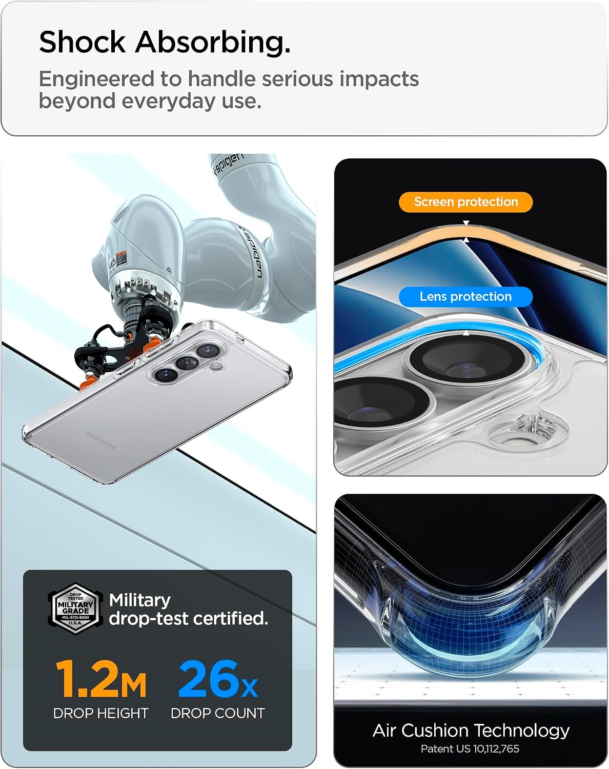 Detalle de Spigen Ultra Hybrid pour Samsung Galaxy S26 – coque transparente antichoc (Dura-Clear, sans MagSafe)