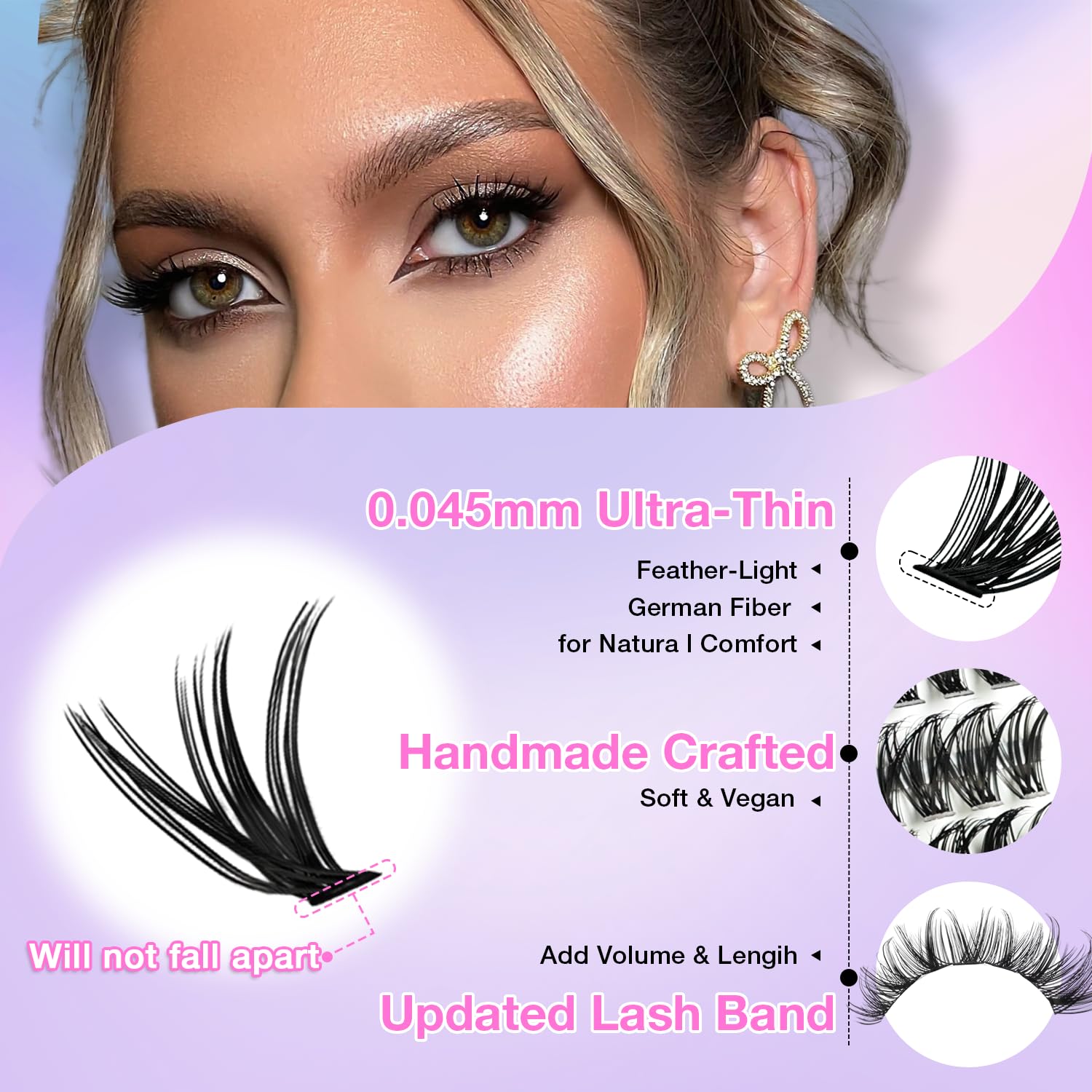 Thumbnail 5 de Lash Clusters Kit DIY 9-16mm Fluffy D-Curl