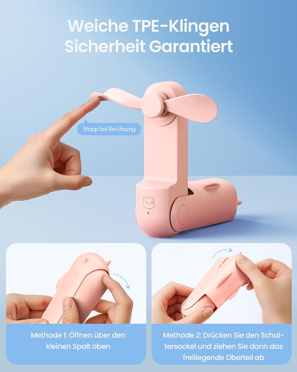 Thumbnail 5 de Gaiatop Tragbarer 3-in-1 Handventilator mit Powerbank – kompakt, USB aufladbar, bis zu 17 Stunden Kühlzeit