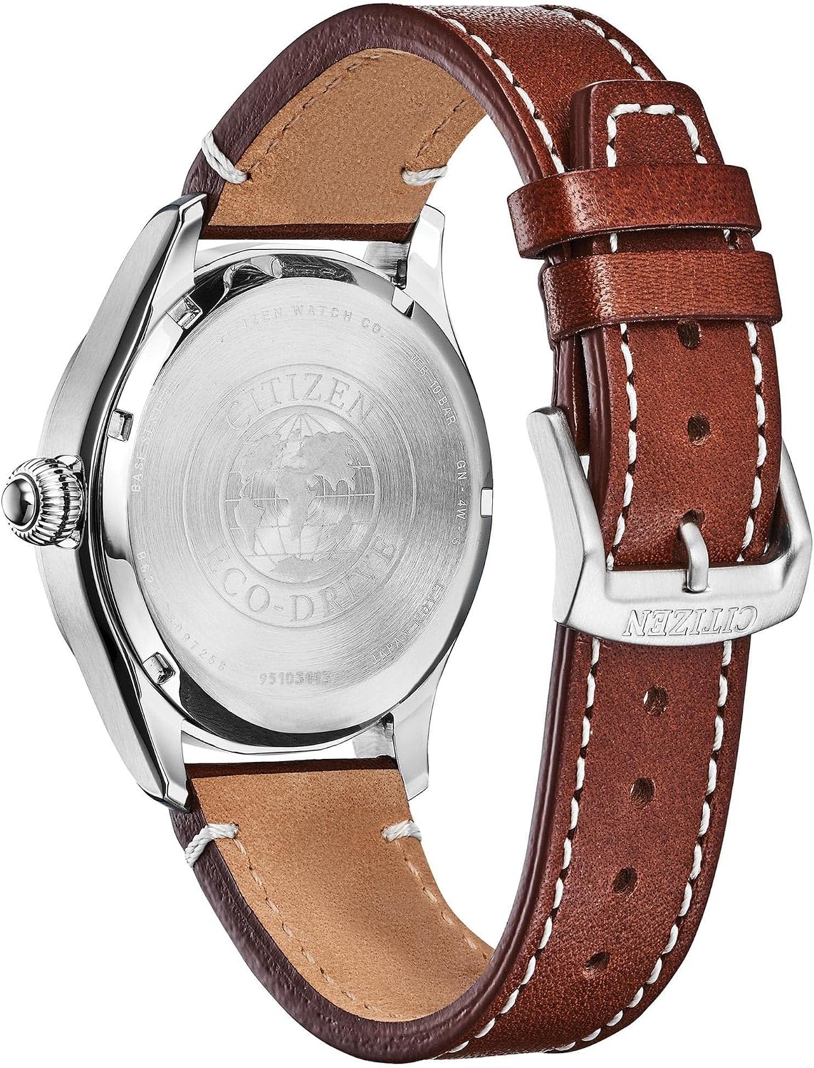 Detalle de Citizen Men’s Sport Casual Garrison 3-Hand Date Eco-Drive Leather Strap Watch (Field Watch)