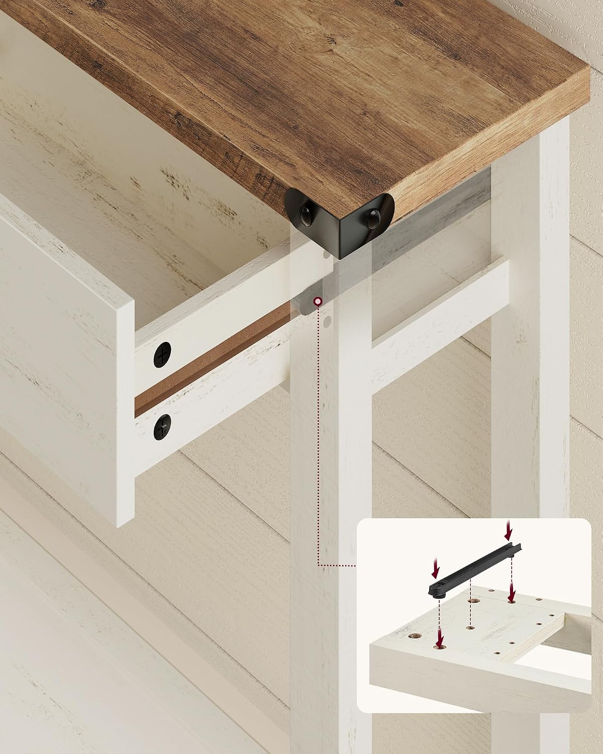Detalle 1 de VASAGLE LIRY Collection LNT141W101 Console Table with Drawers and Lower Shelf