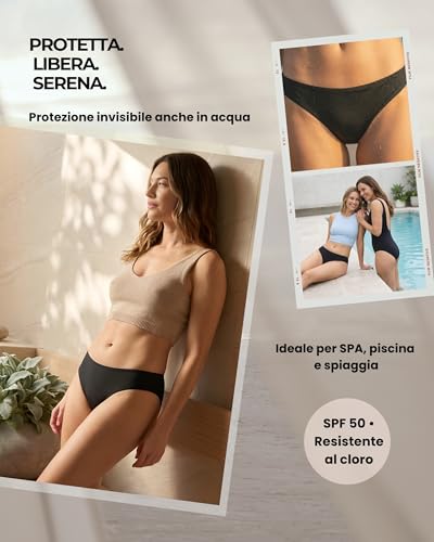 Detalle de MOOPRA Costume da Bagno Mestruale Lola: comfort, discrezione e protezione per ragazze e donne attive