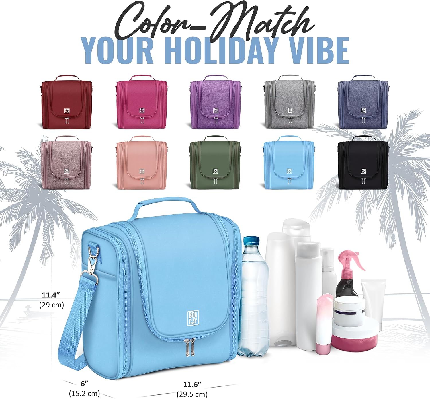 Thumbnail 2 de BOACAY Extra Large Hanging Travel Toiletry Bag