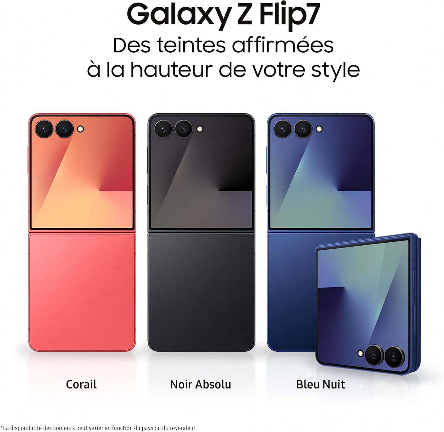 Thumbnail 1 de Samsung Galaxy Z Flip7 - Smartphone Android 5G avec Galaxy AI, 256 Go, Corail (Version FR)