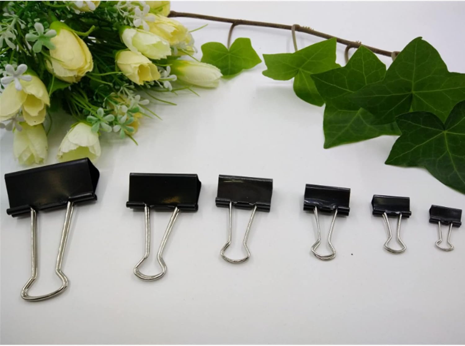Thumbnail 2 de kuou LEZQHB 72pcs Binder Clips 15mm Black – Durable Foldback Clips for Home, Office & School