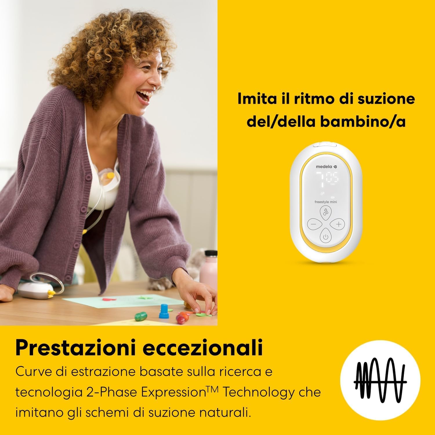 Thumbnail 4 de Medela Freestyle Mini Hands-Free: tiralatte elettrico doppio con coppe Hands-Free e batteria ricaricabile