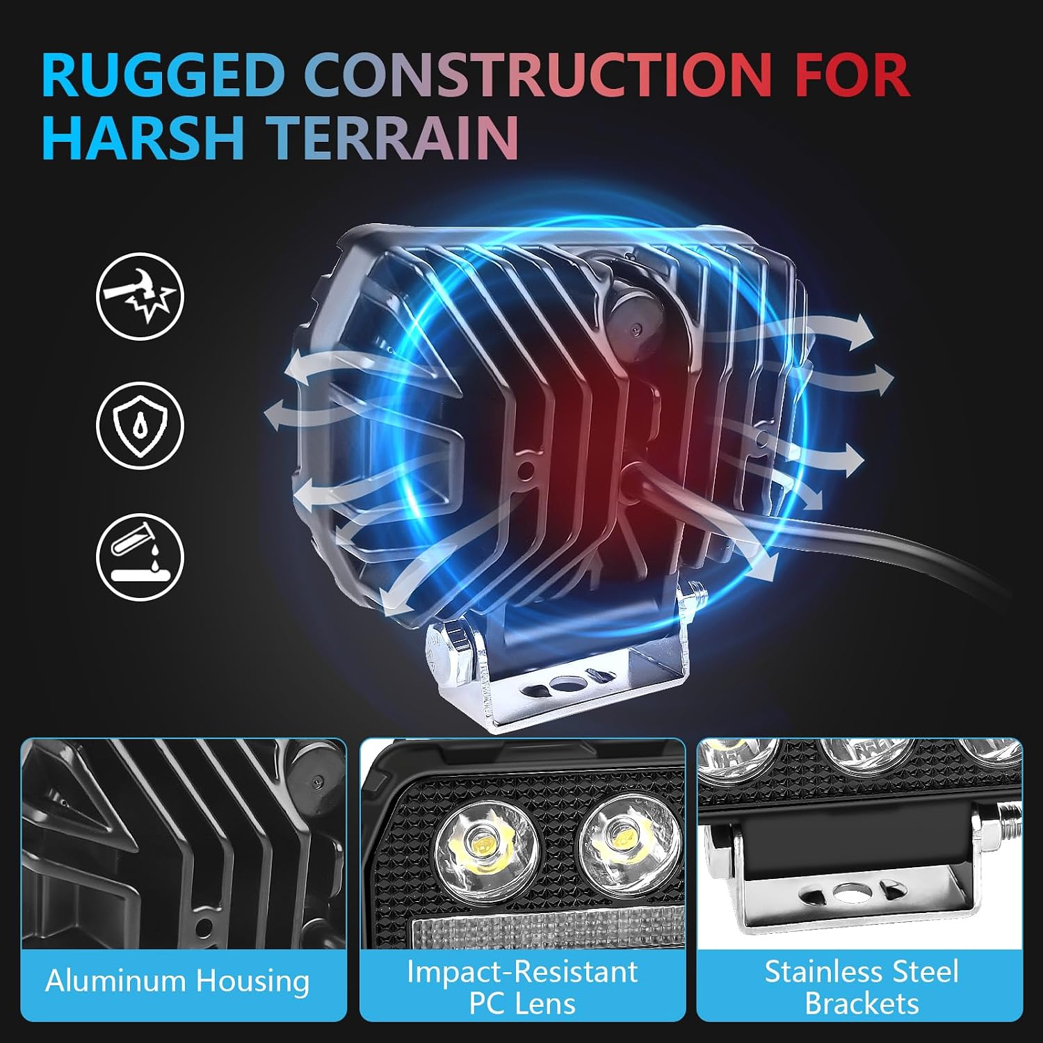 Detalle 1 de Chelhead 4.5 Inch LED Pod Lights