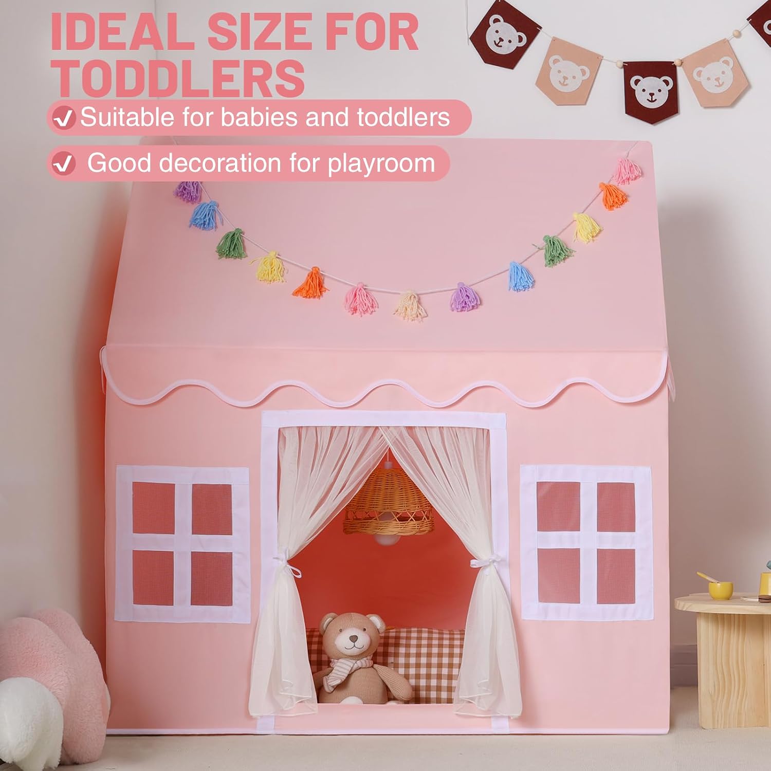 Detalle 2 de Senodeer Kids Play Tent with Star Lights 🎪