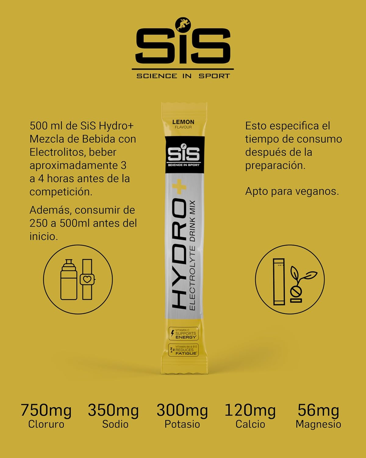 Thumbnail 3 de Science in Sport HYDRO+ Limón 🍋 - Bebida deportiva con electrolitos y Vitamina C