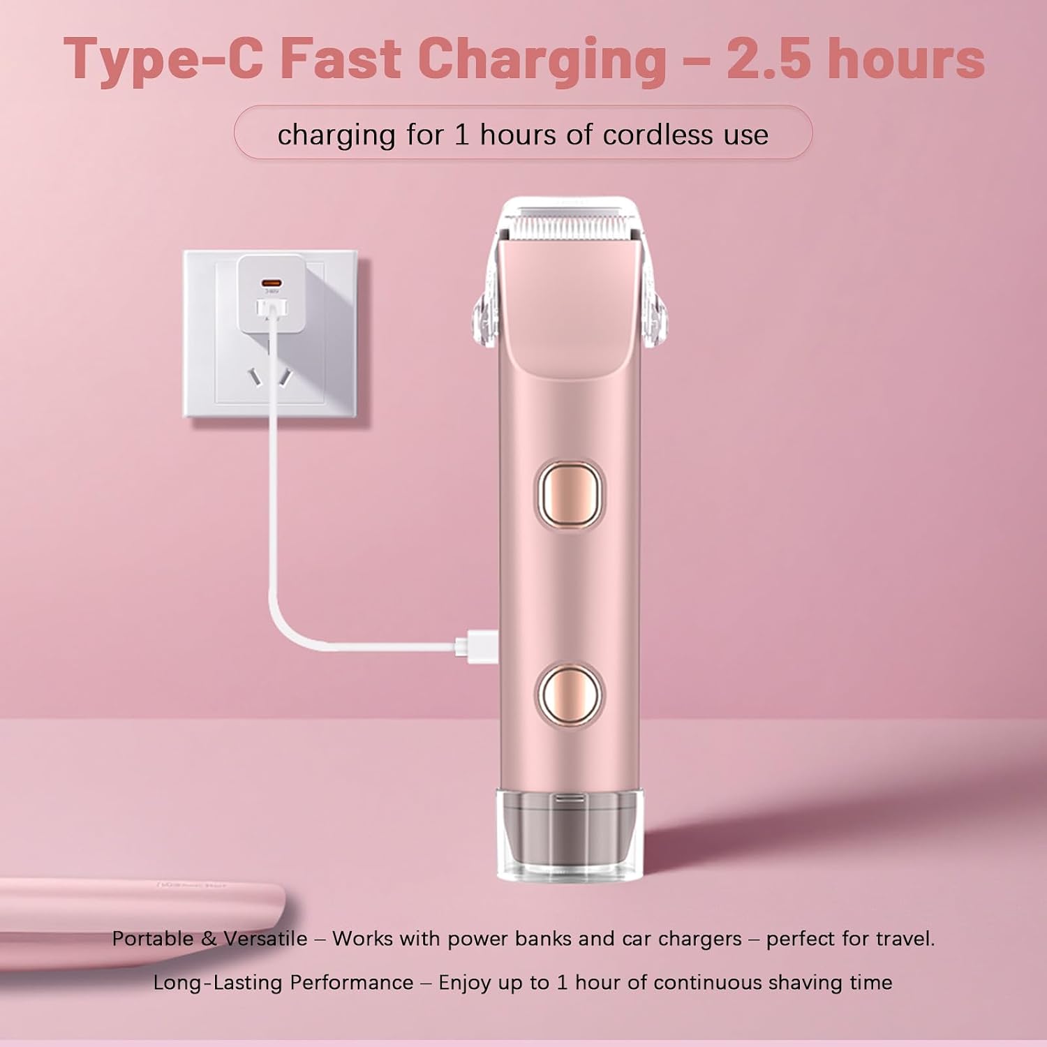 Detalle de 3-in-1 Lady Shaver & Bikini Trimmer USB-C rechargeable for women 🪒