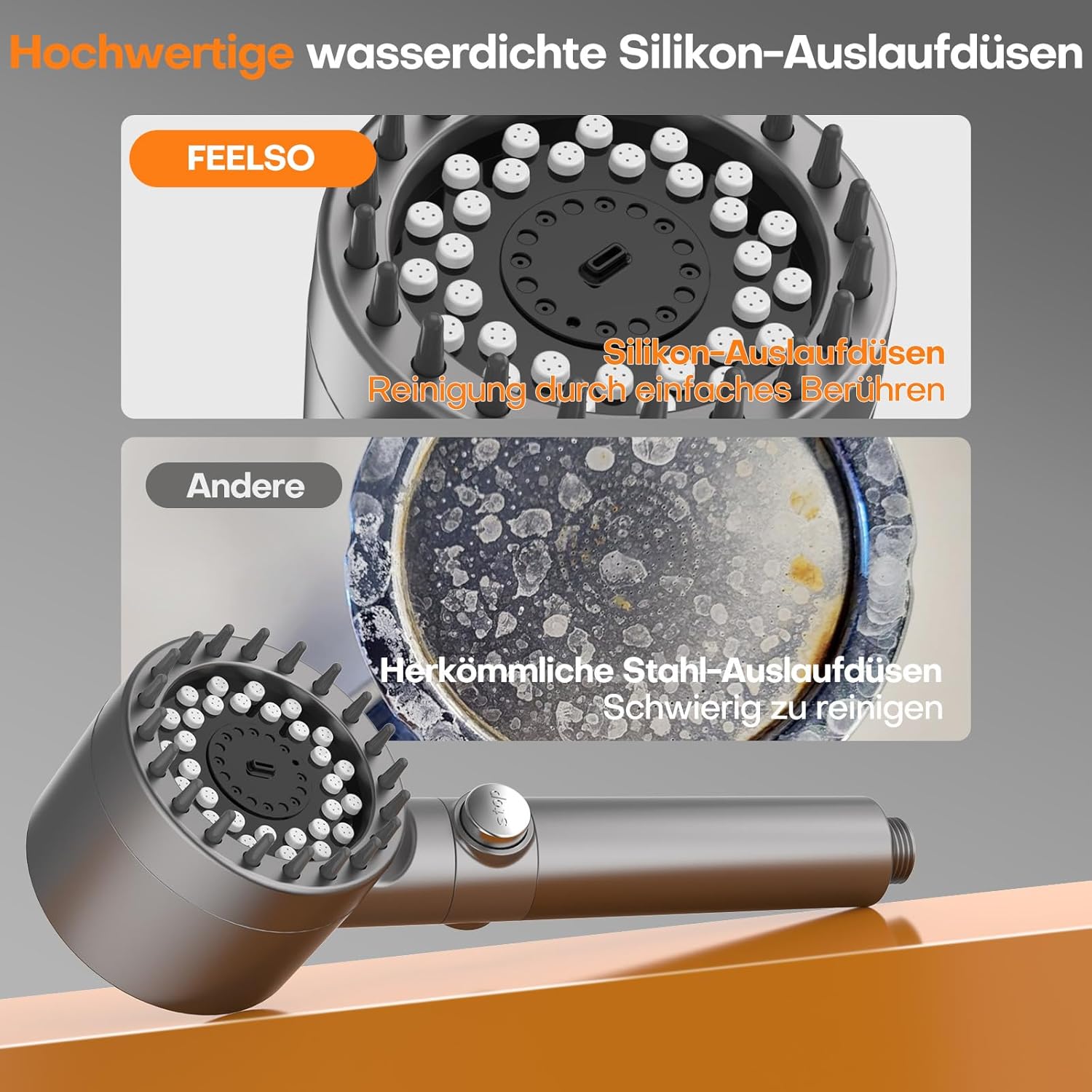 Detalle 2 de FEELSO Duschkopf mit 15-Stufen Filter