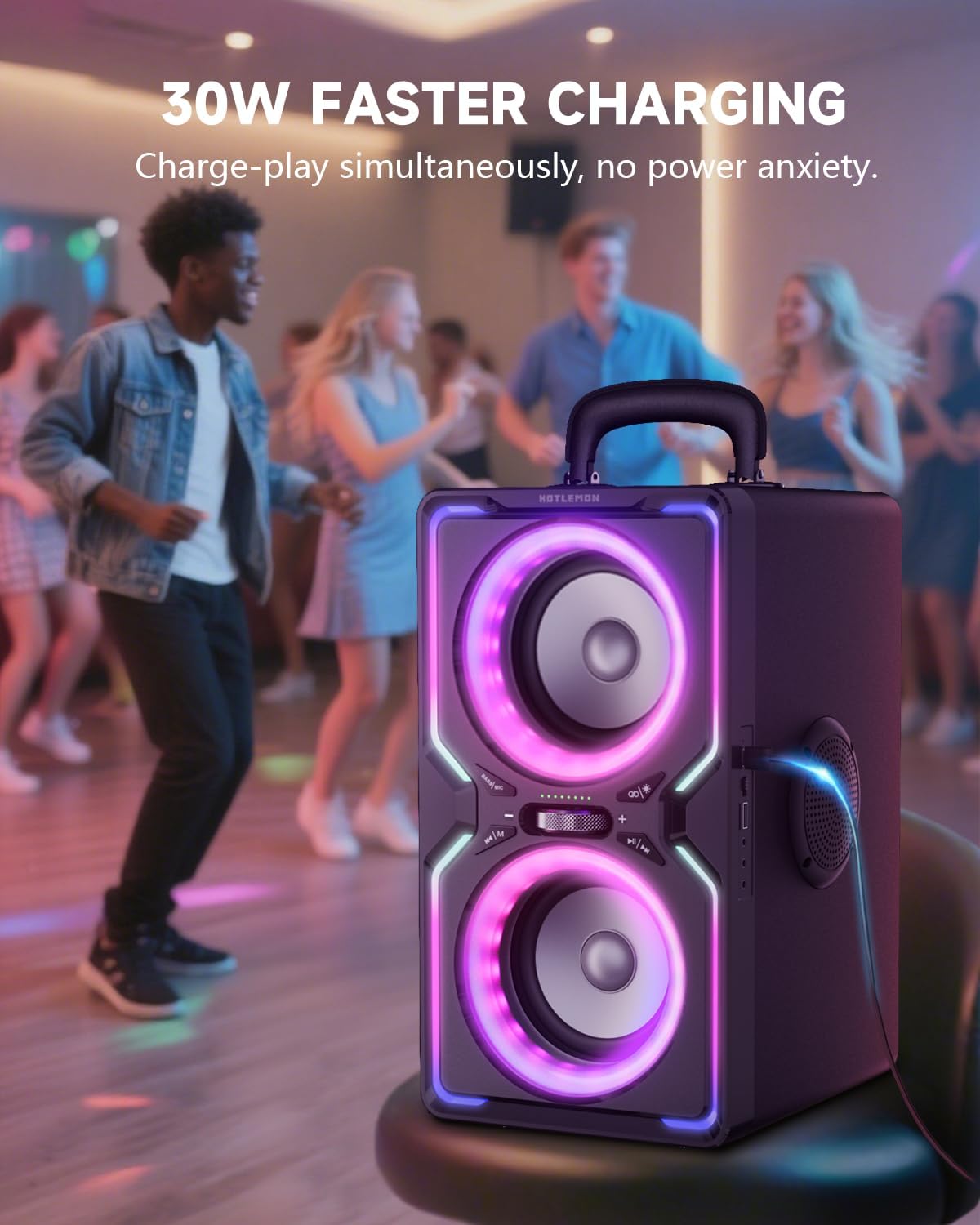 Thumbnail 6 de Hotlemon Large Bluetooth Speaker 240W Peak 📢